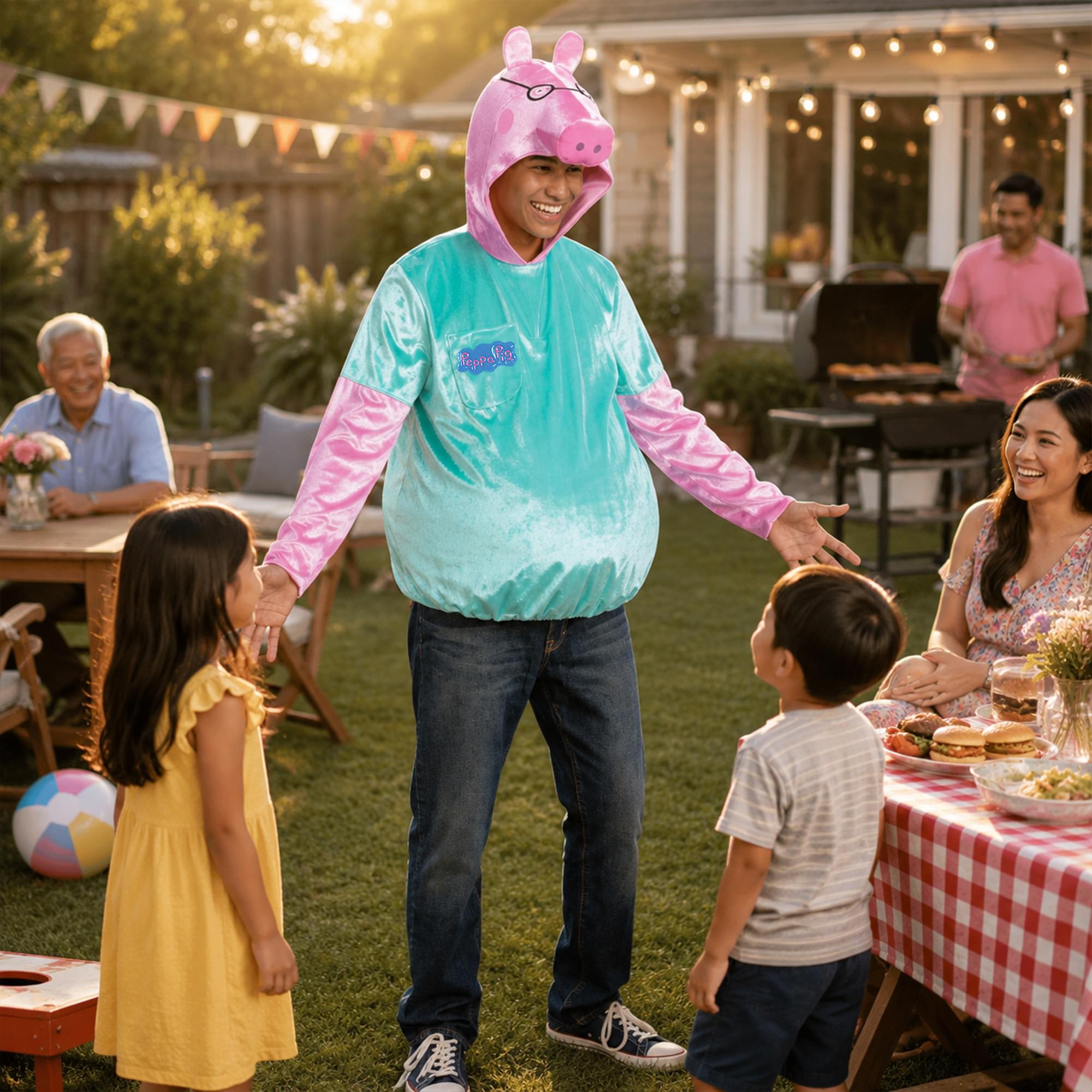 Peppa Pig Daddy Pig Deluxe Adult Costume | X-Large