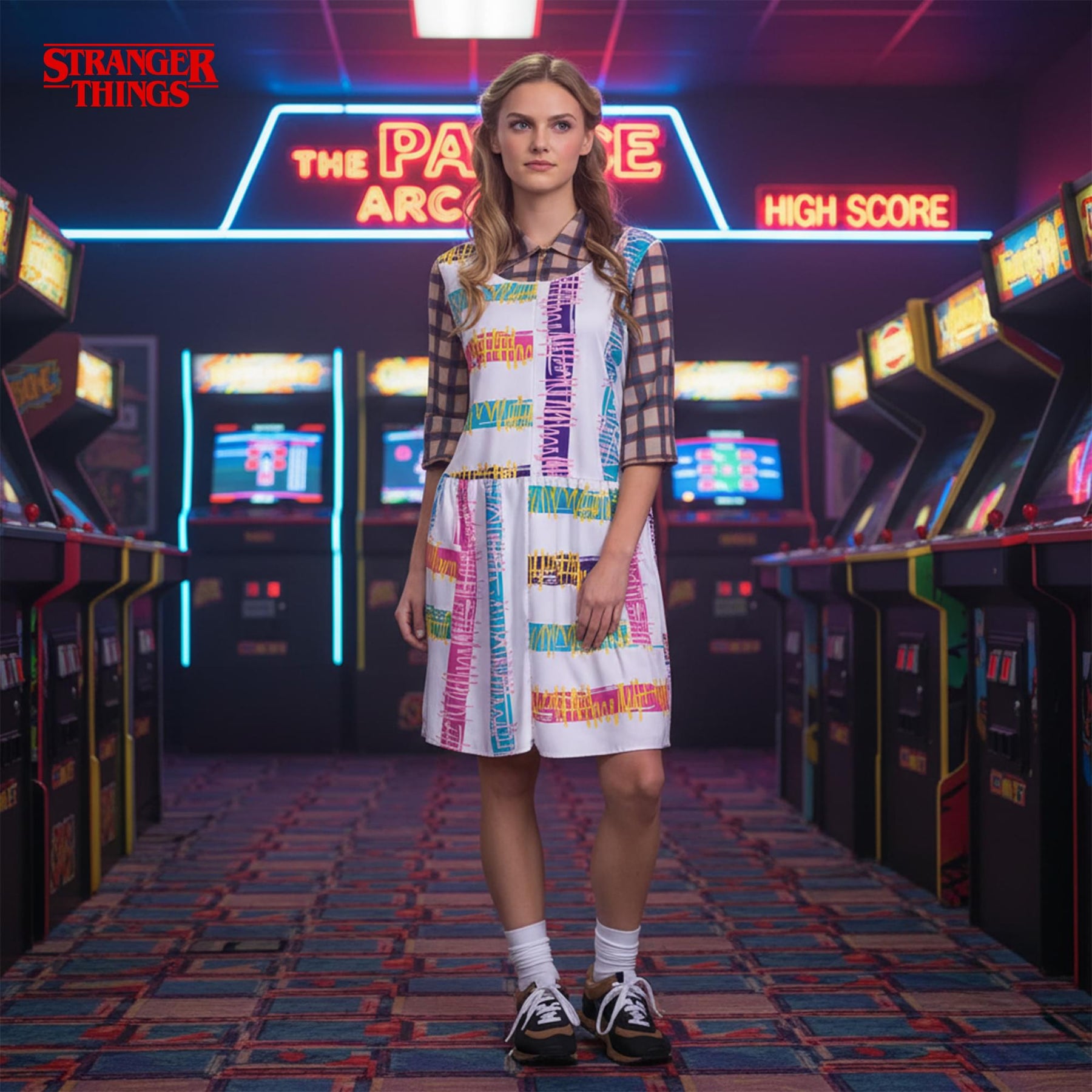 Stranger Things Eleven S4 Look Deluxe Adult Costume | L (12-14)