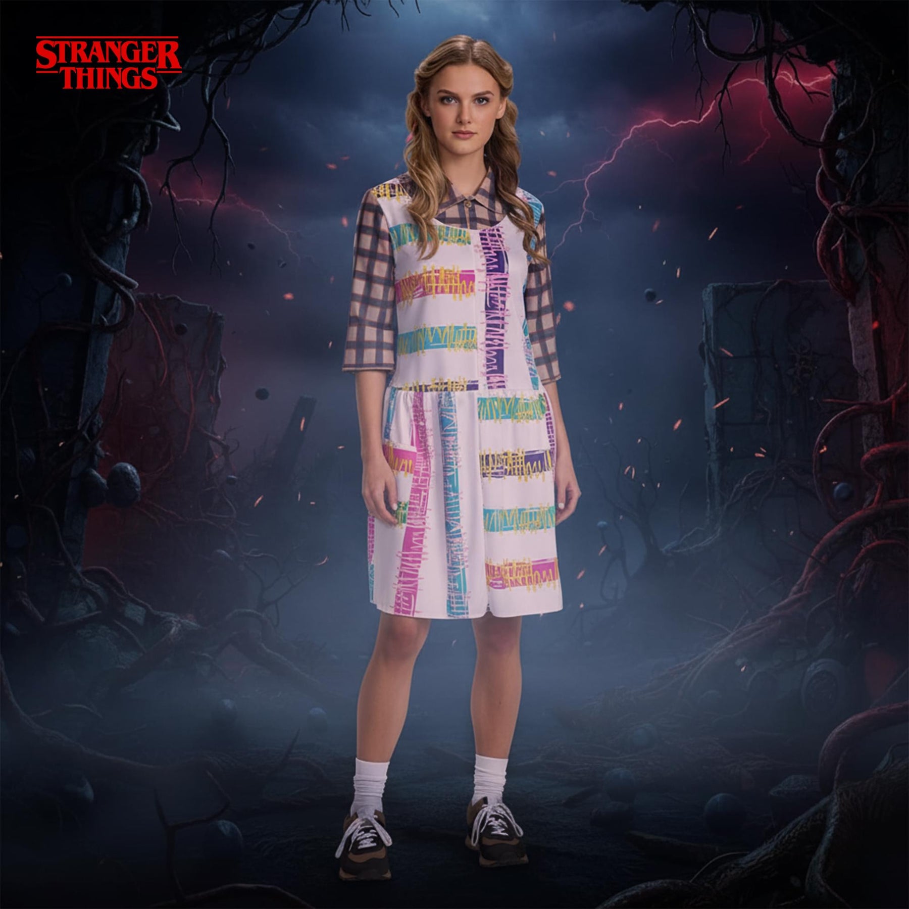 Stranger Things Eleven S4 Look Deluxe Adult Costume | L (12-14)