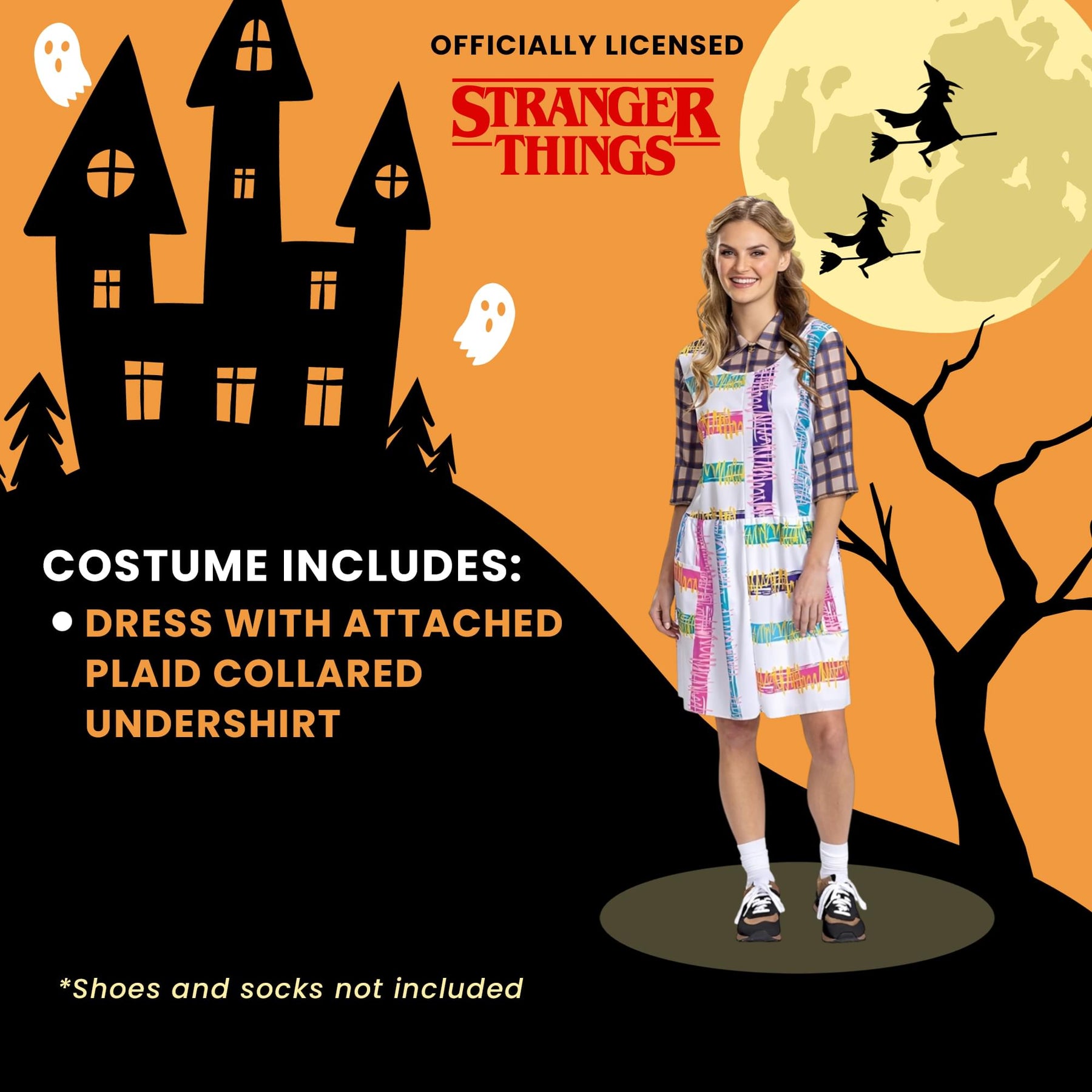 Stranger Things Eleven S4 Look Deluxe Adult Costume | L (12-14)