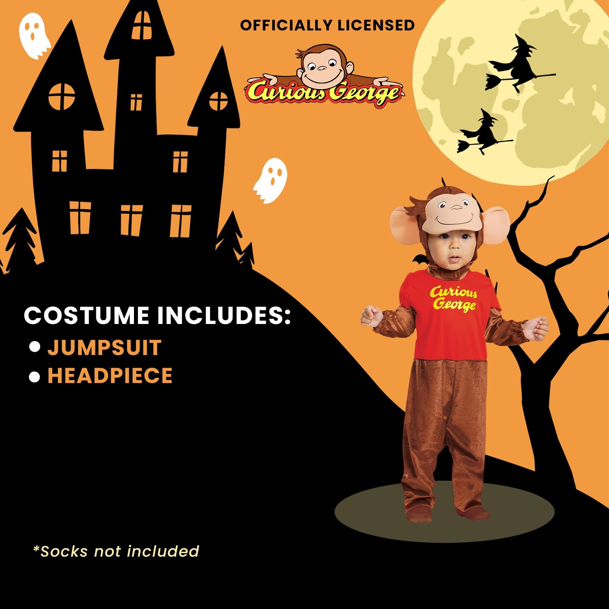 Curious George Toddler Costume | Small (2T)