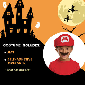 Super Mario Bros. Mario Hat and Mustache Child Costume Kit