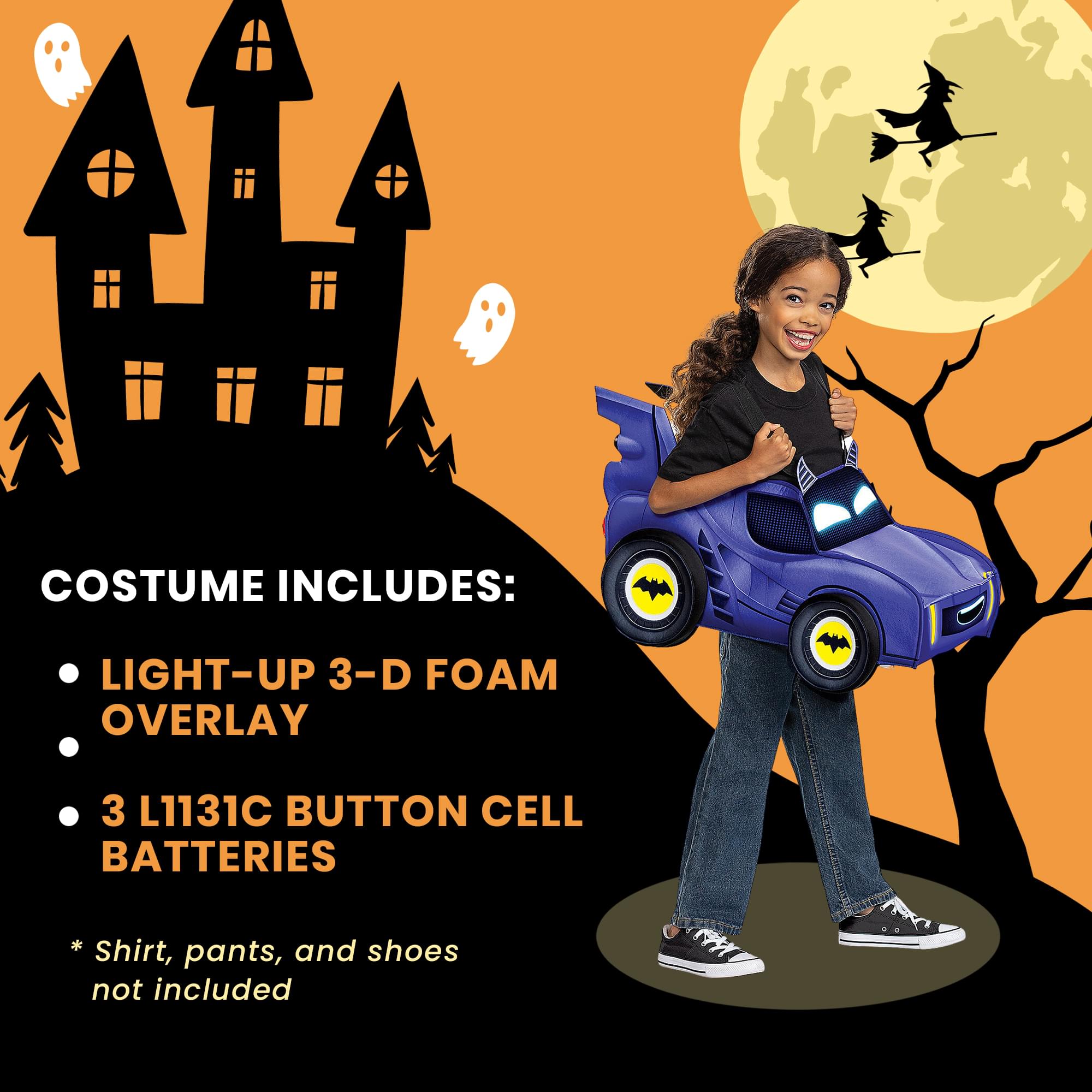 DC Batwheels 3D Batmobile Child Costume | One Size