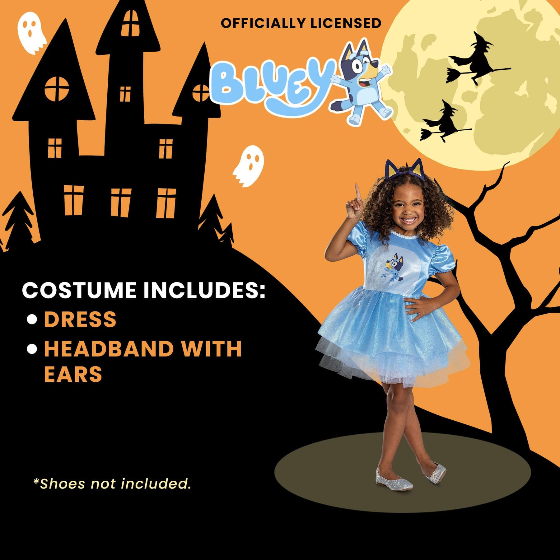Bluey Dress Classic Toddler Costume Medium (3T-4T) Bluey Dress Classic Toddler Costume Medium (3T-4T)