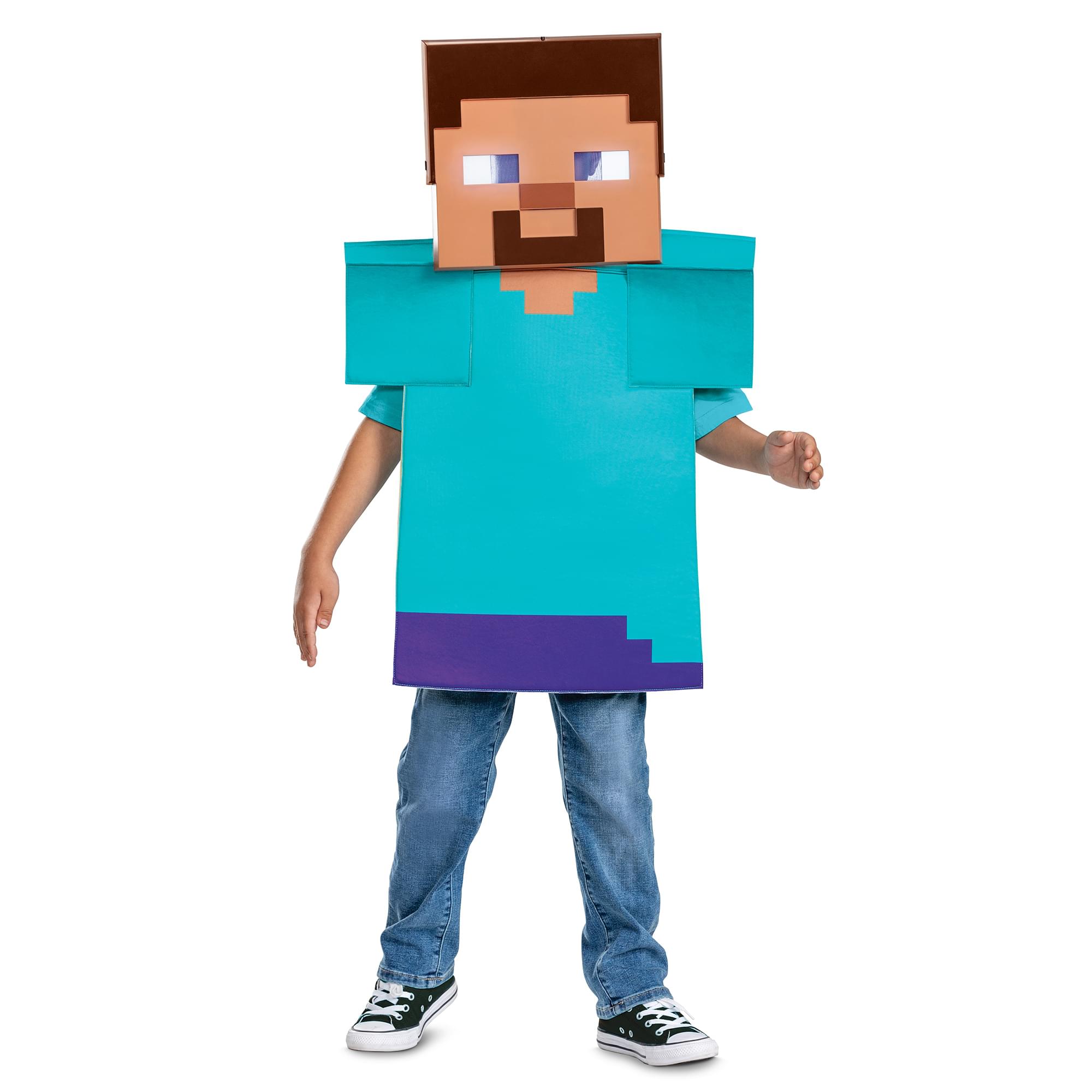 Minecraft Steve Light-Up Child Costume Kit | One Size Fits Most