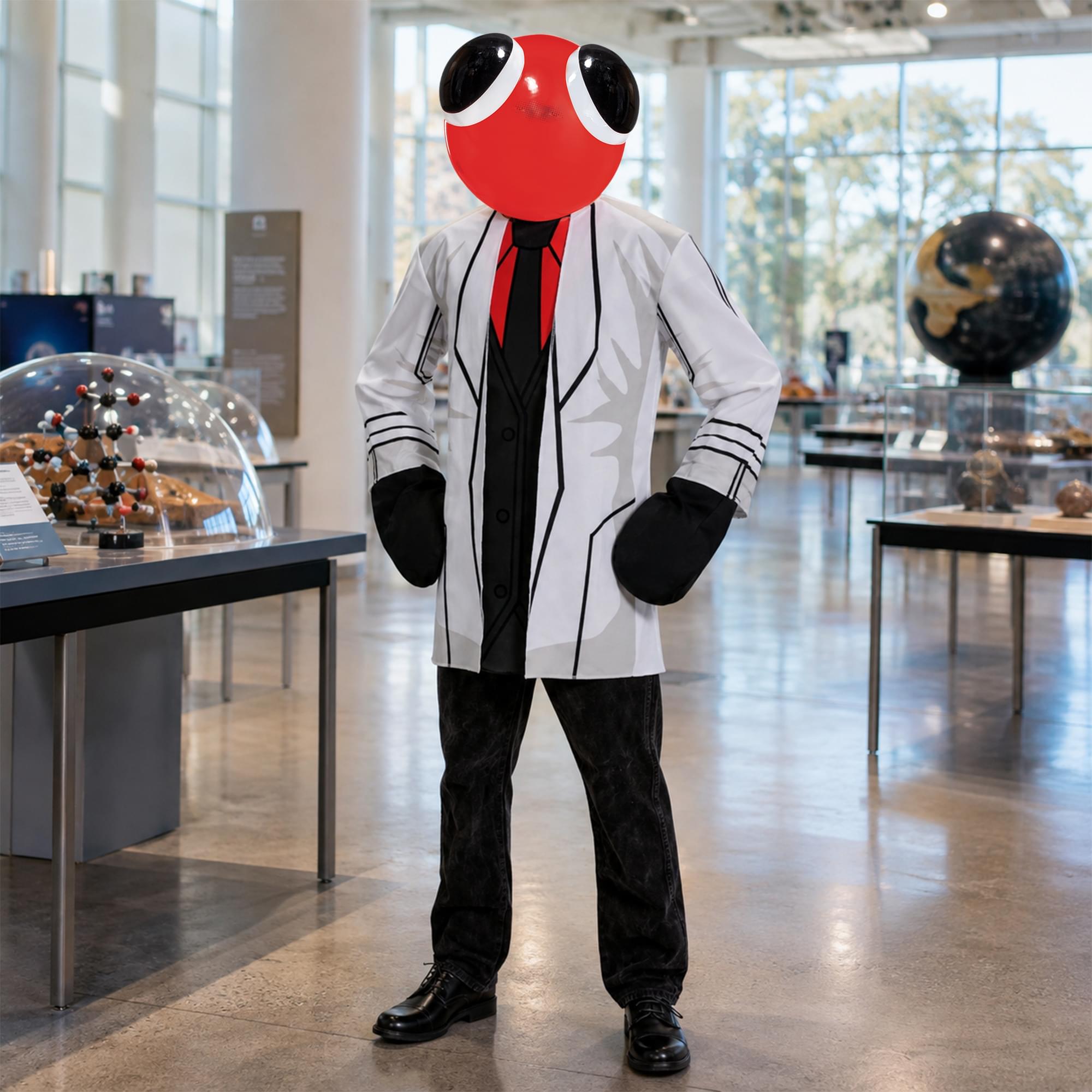 Rainbow Friends Scientist Red Adult Costume