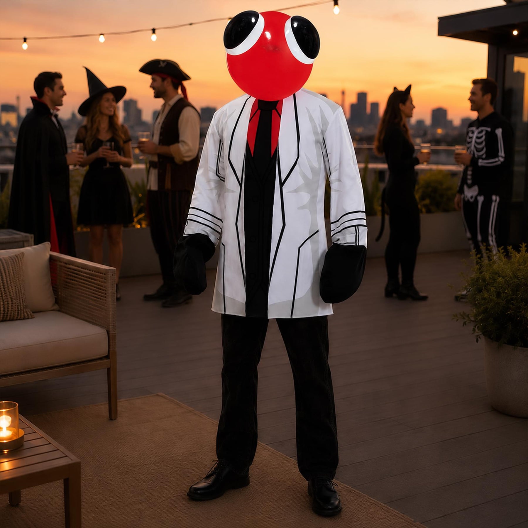 Rainbow Friends Scientist Red Adult Costume