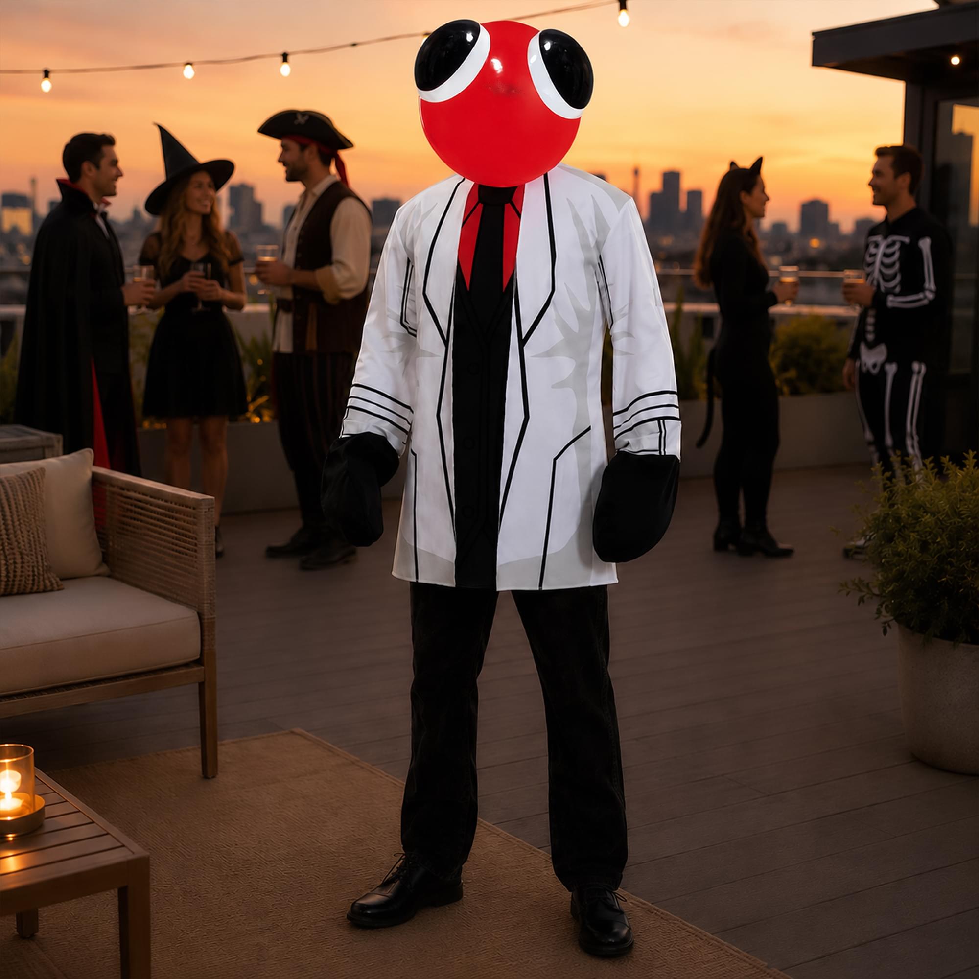 Rainbow Friends Scientist Red Adult Costume