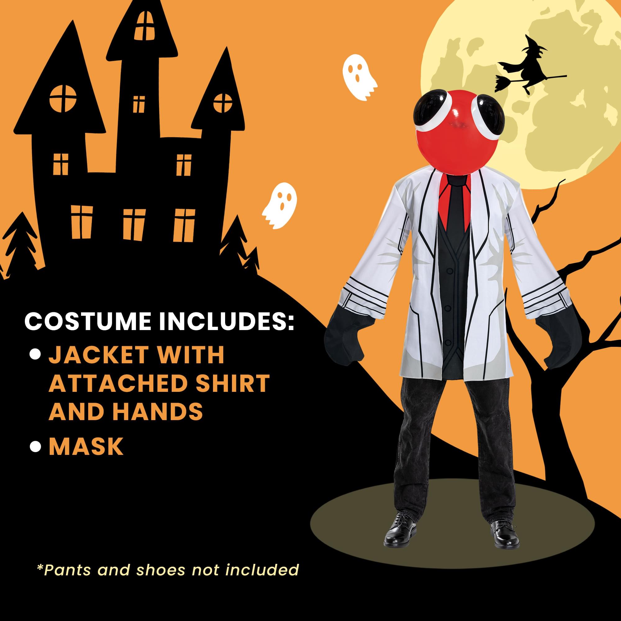 Rainbow Friends Scientist Red Adult Costume