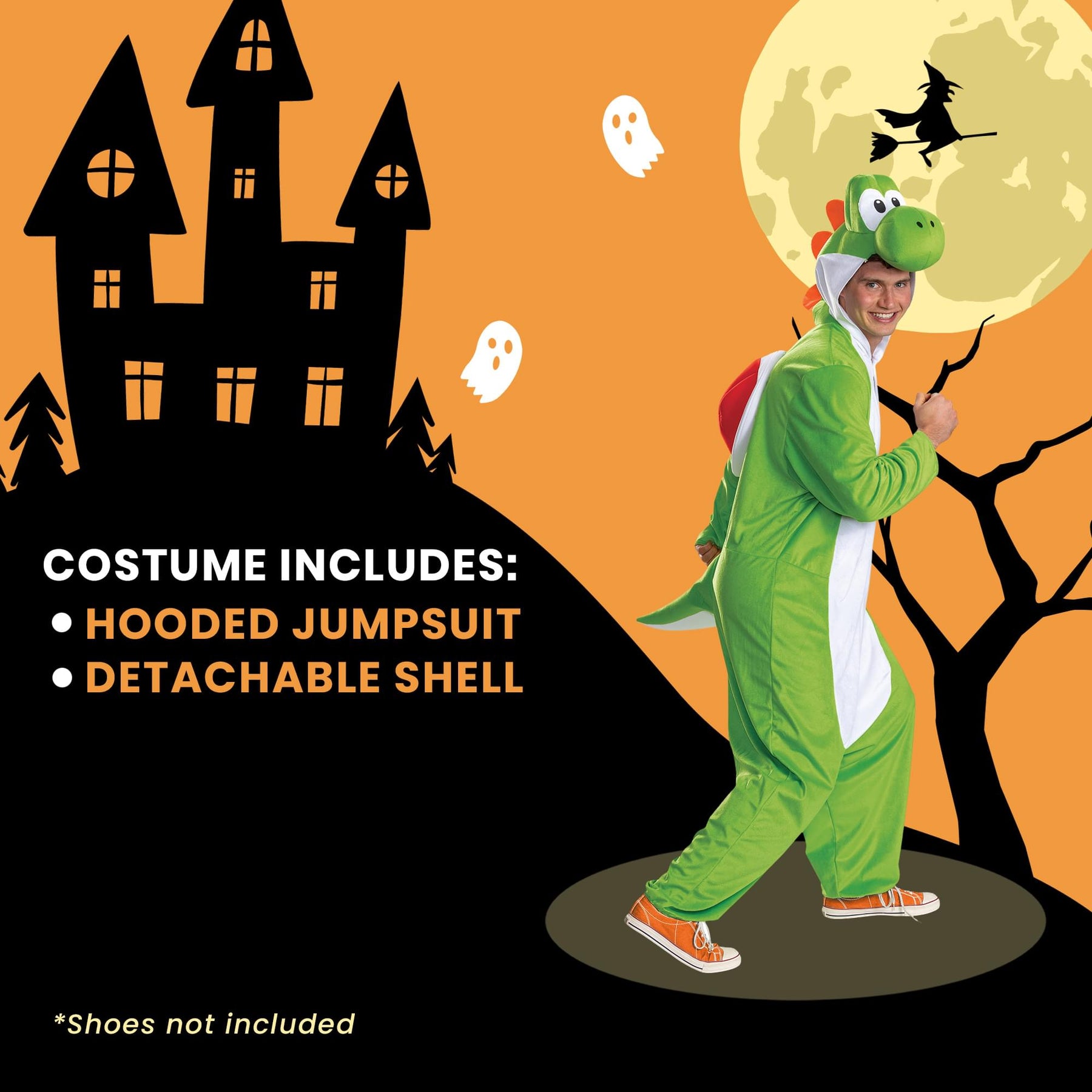 Super Mario Bros. Yoshi Hooded Adult Costume