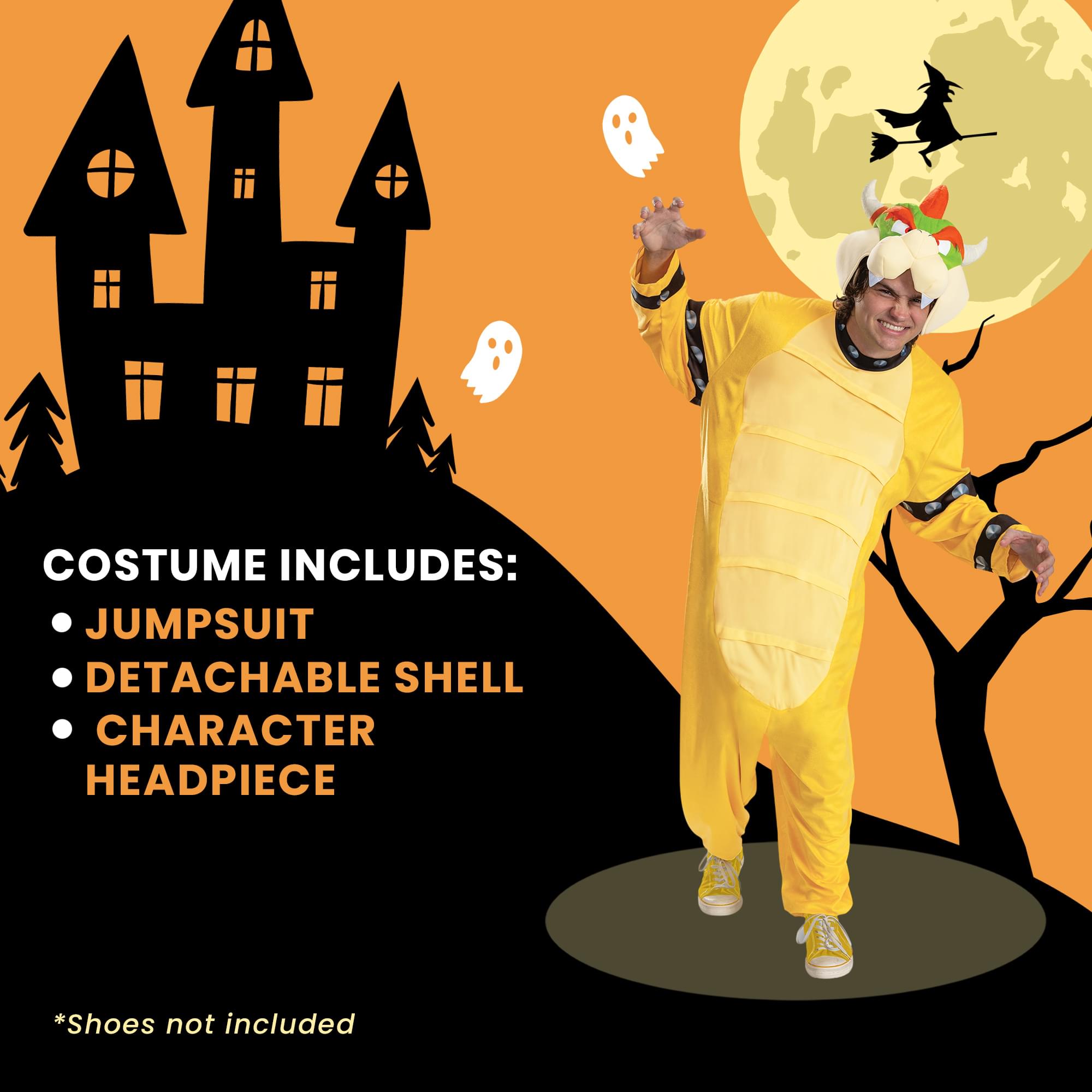 Super Mario Bros. Bowser Hooded Adult Costume