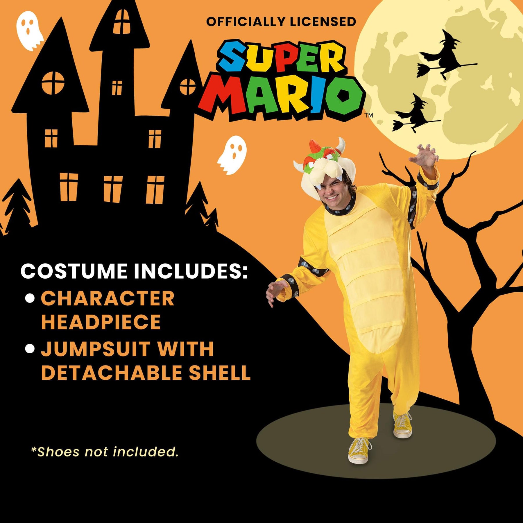 Super Mario Bros. Bowser Hooded Adult Costume