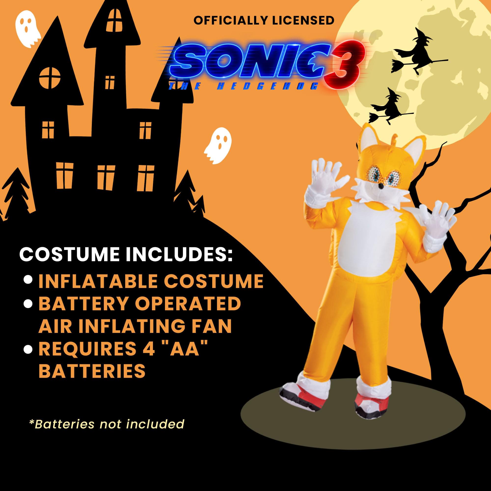 Sonic Movie 3 Tails Inflatable Adult Costume | One Size Fits Most