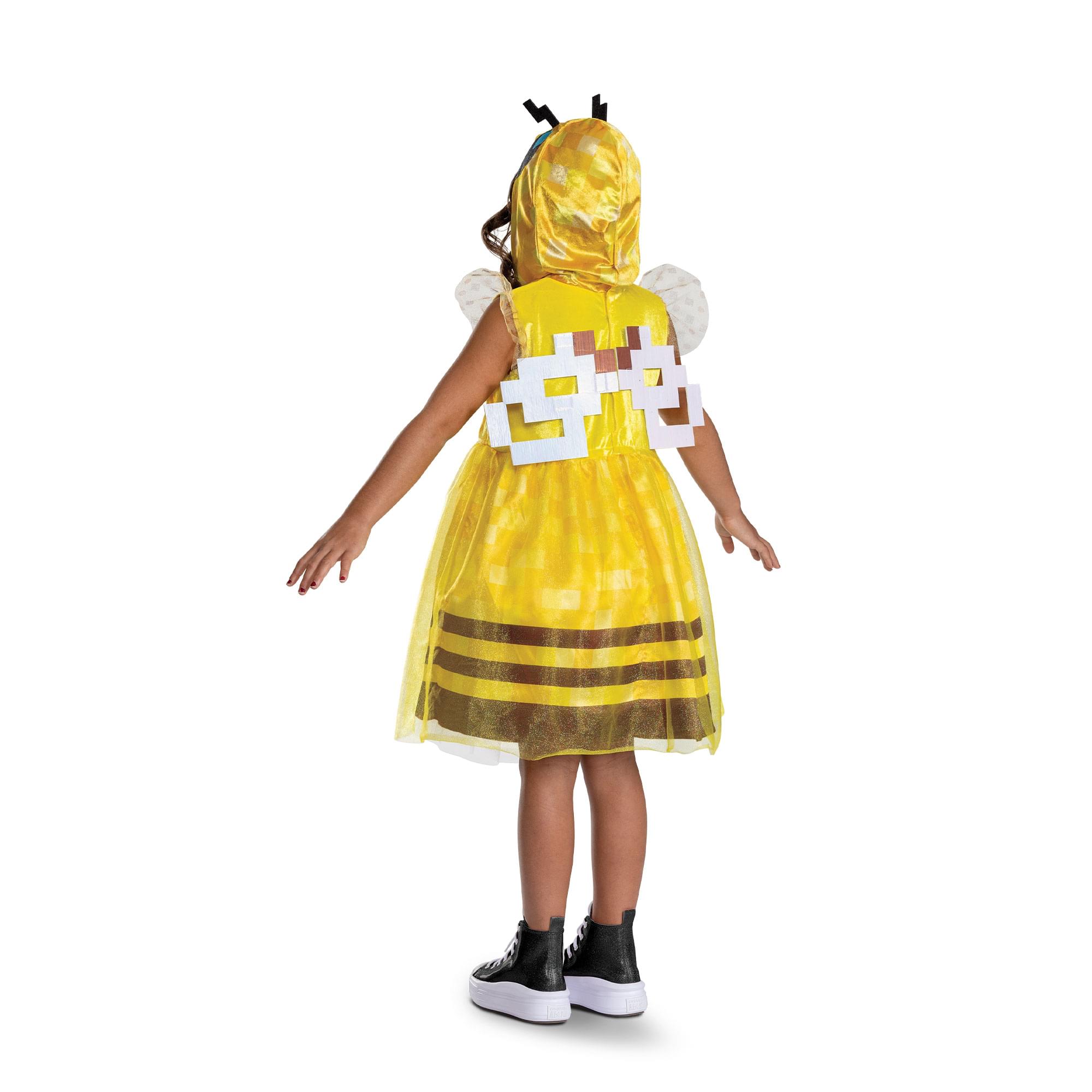 Minecraft Bee Girl Hooded Child Costume Dress