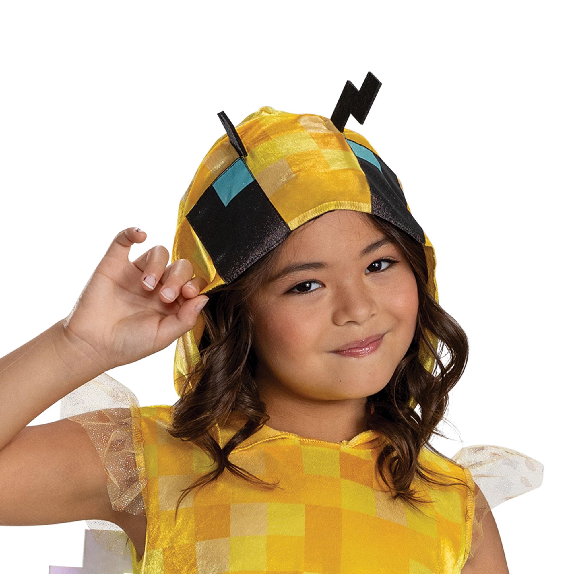 Minecraft Bee Girl Hooded Child Costume Dress