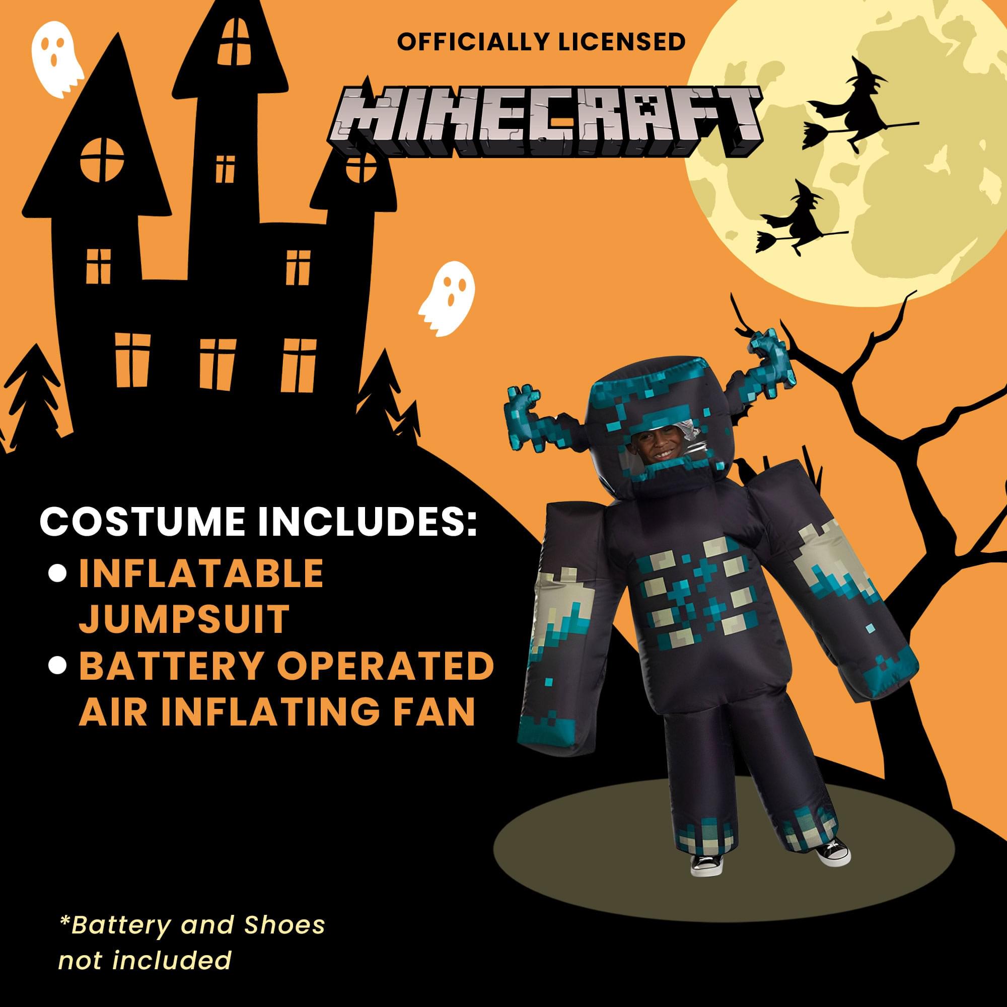 Minecraft Warden Inflatable  Child Costume | One Size Fits Most