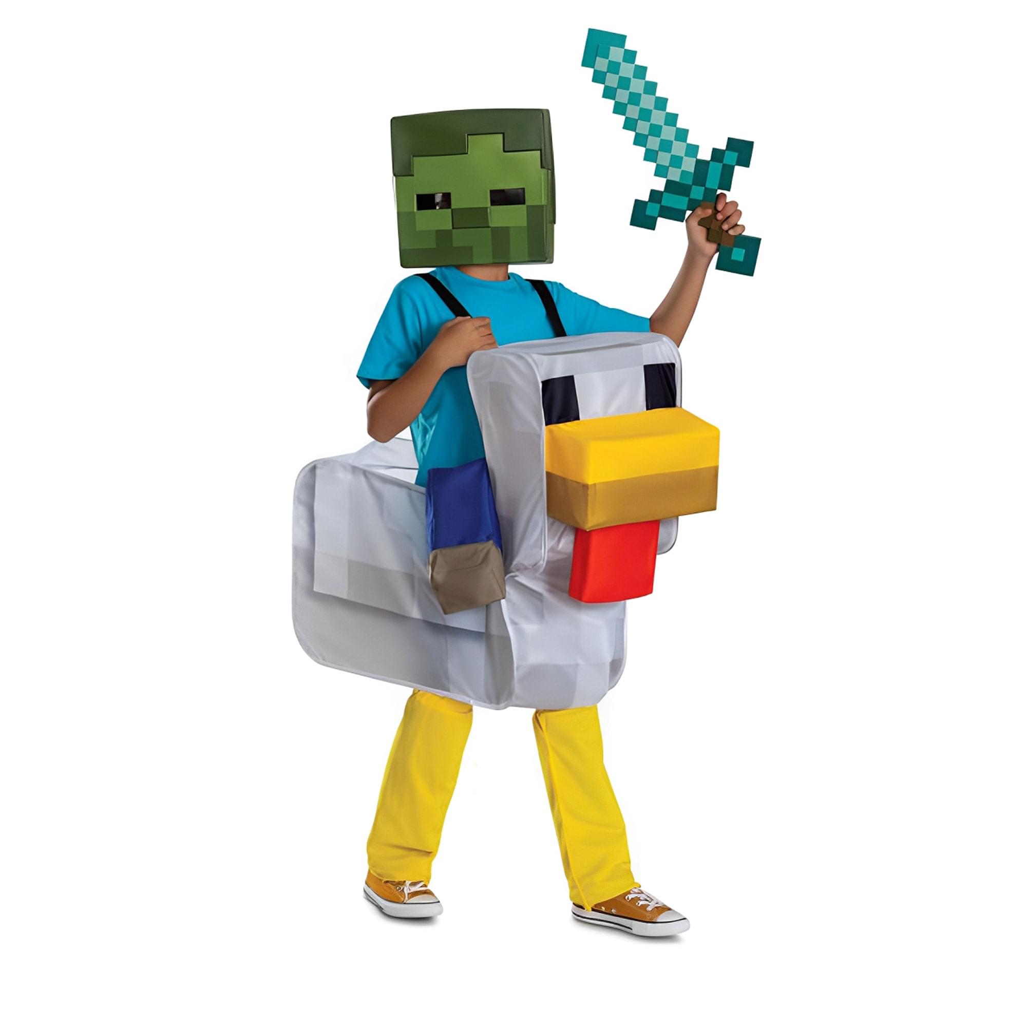 Minecraft Chicken Jockey Ride-On Child Costume | Unisize 8+