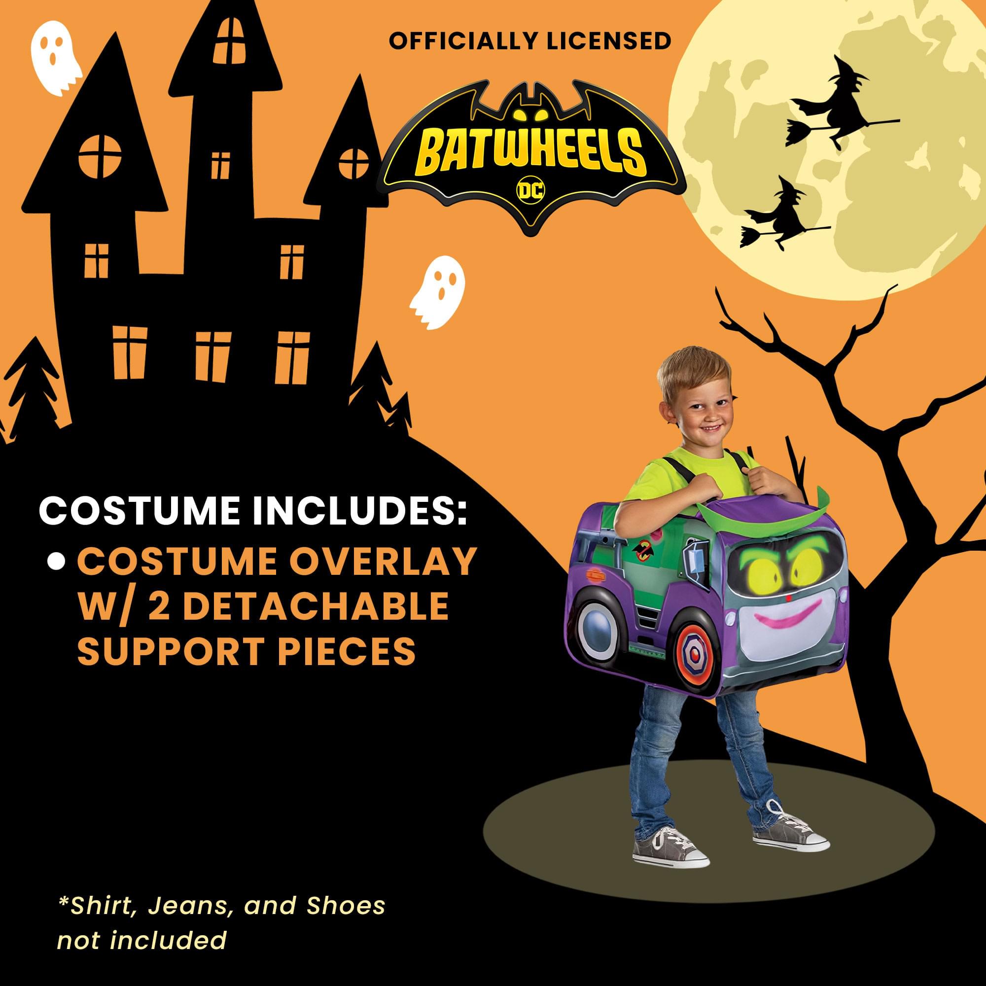 DC Batwheels Prank Ride-On Classic Child Costume | One Size Up to Size 6