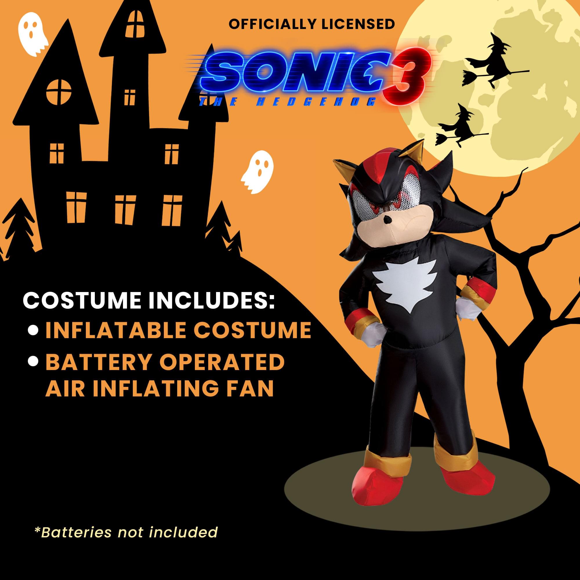 Sonic Movie 3 Shadow Inflatable Child Costume | One Size Fits Most