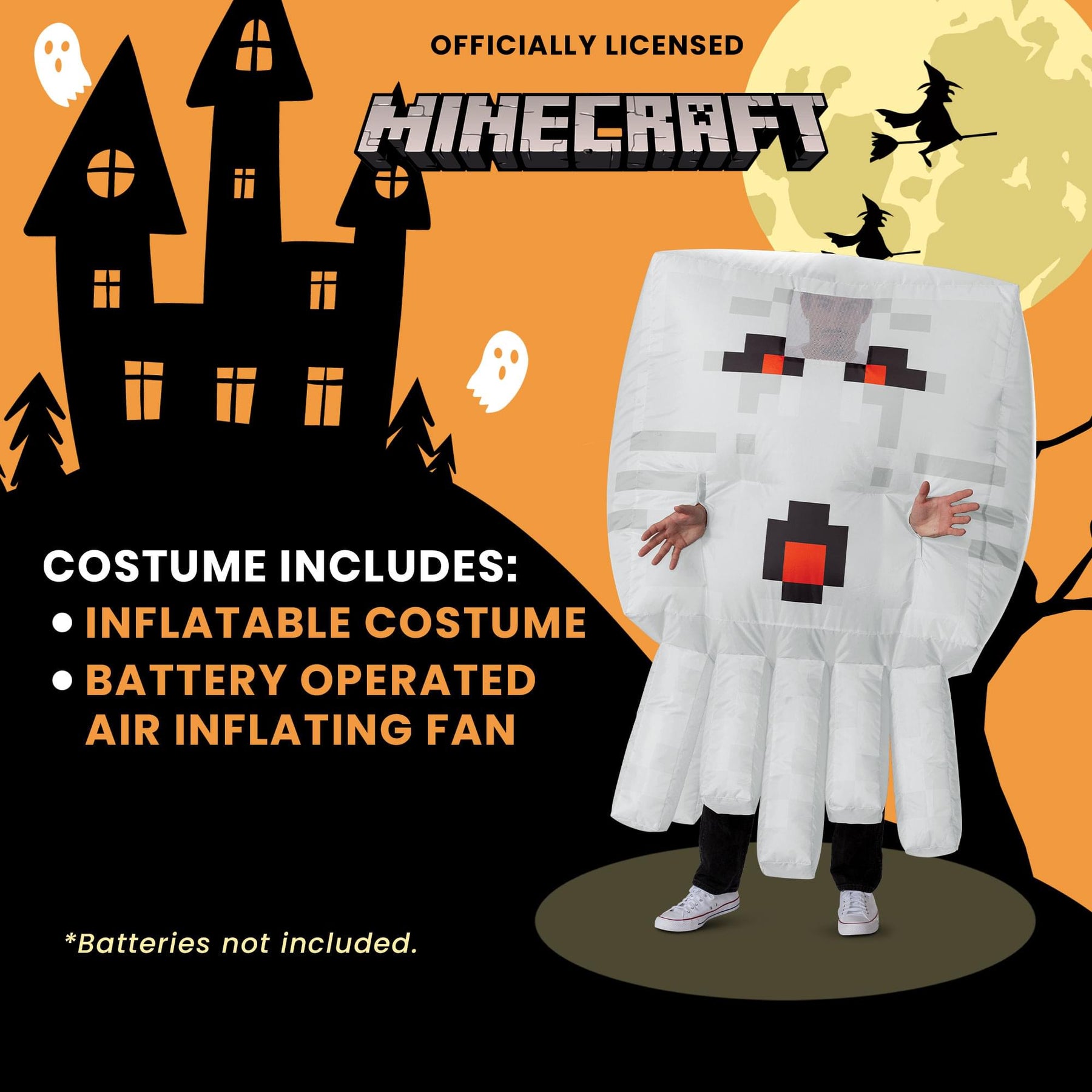 Minecraft Ghast Inflatable Adult Costume | One Size Fits Most