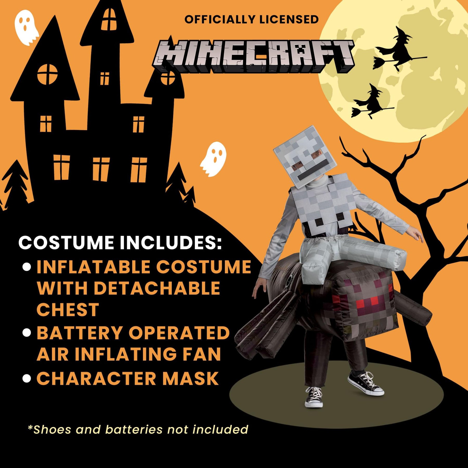 Minecraft Spider Jockey Deluxe Inflatable Child Costume