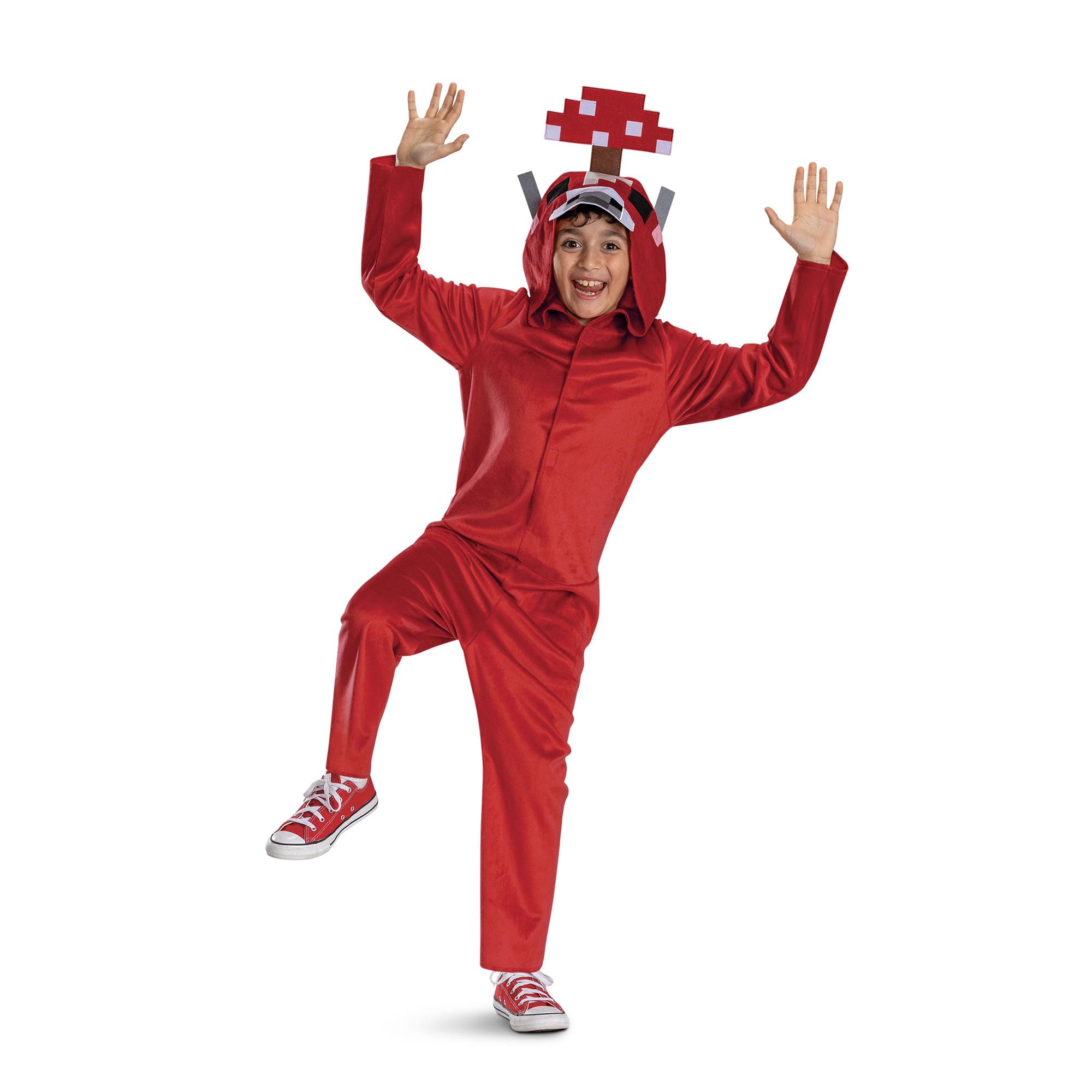 Minecraft Mooshroom Hooded Child Costume Jumpsuit