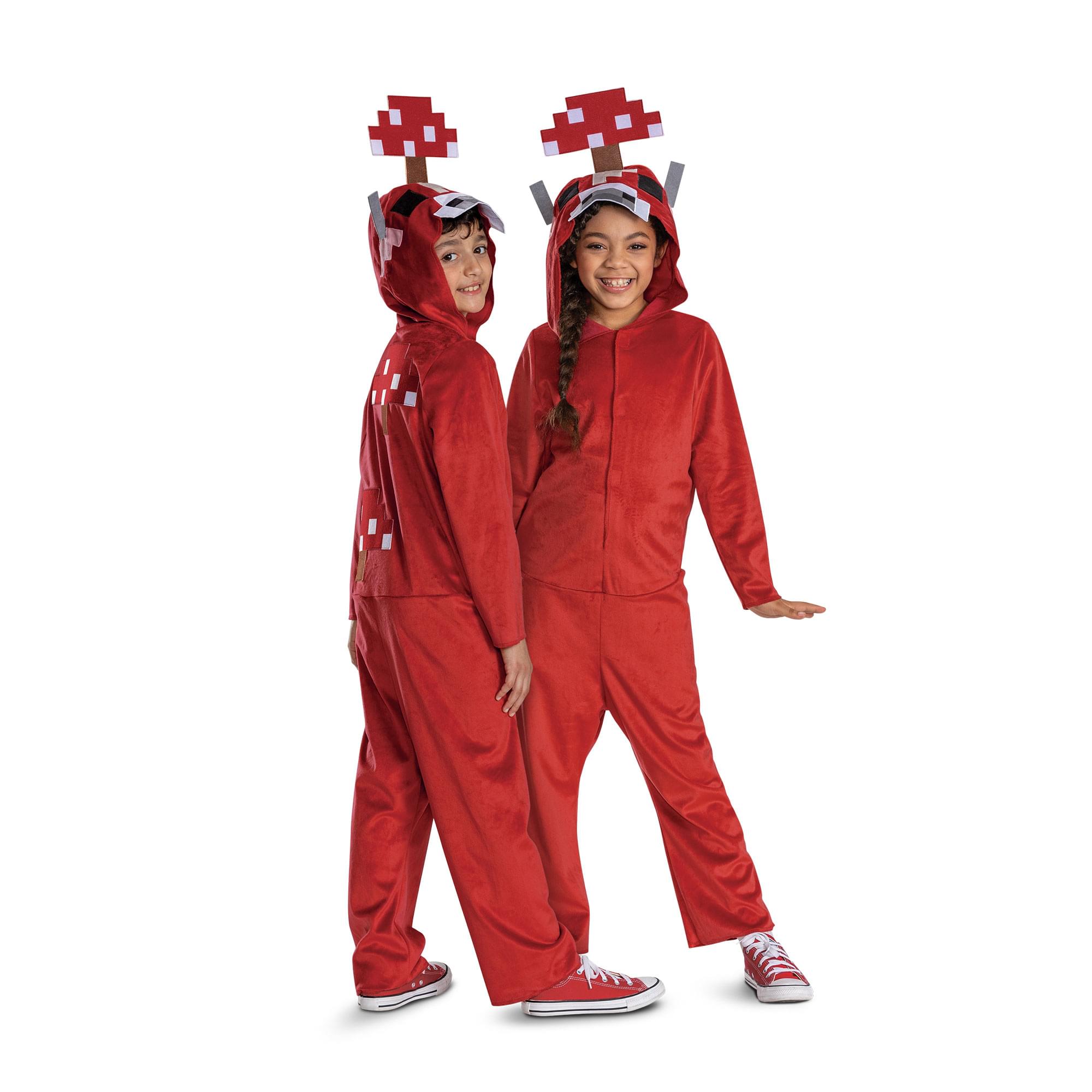 Minecraft Mooshroom Hooded Child Costume Jumpsuit