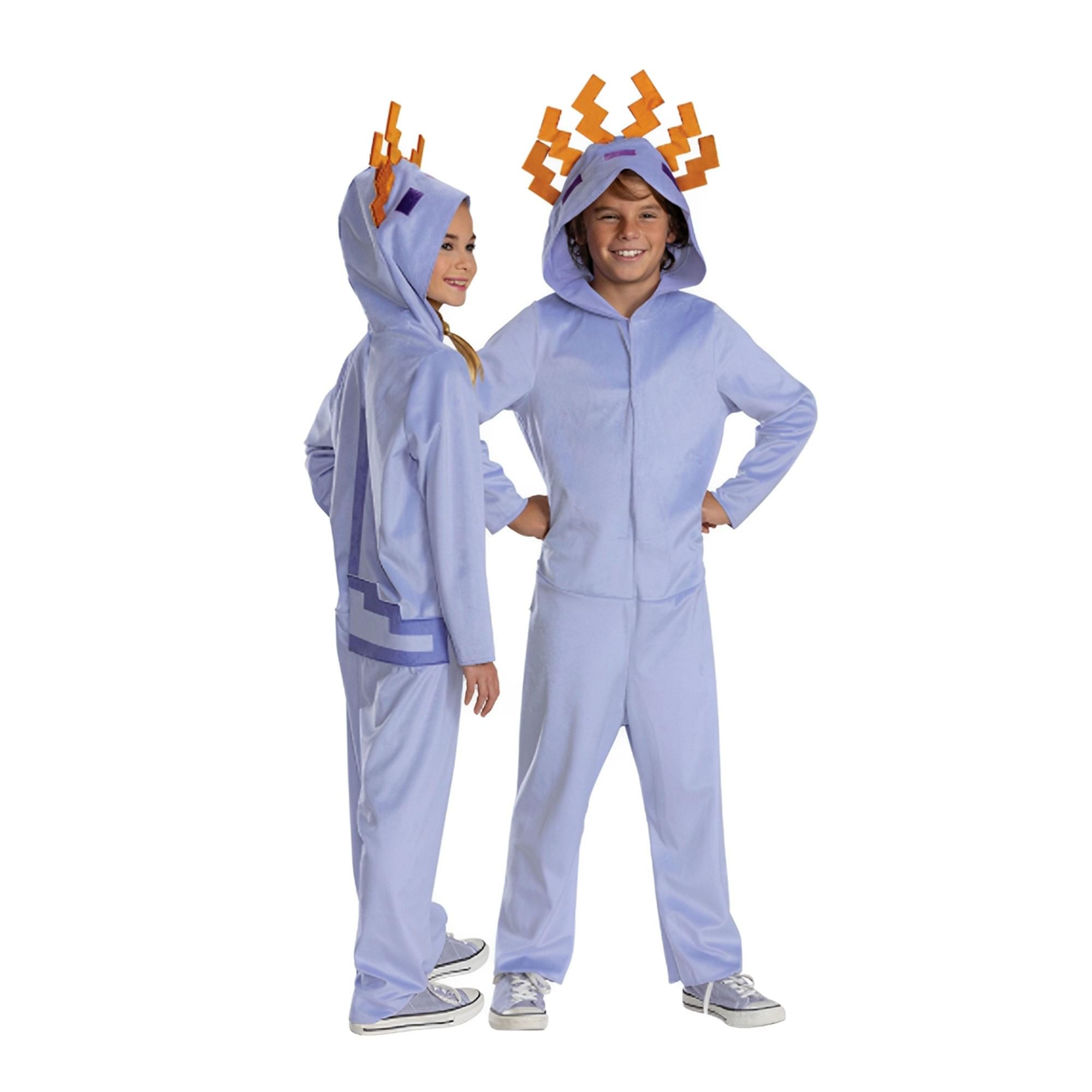 Minecraft Axolotl Hooded Child Costume Jumpsuit