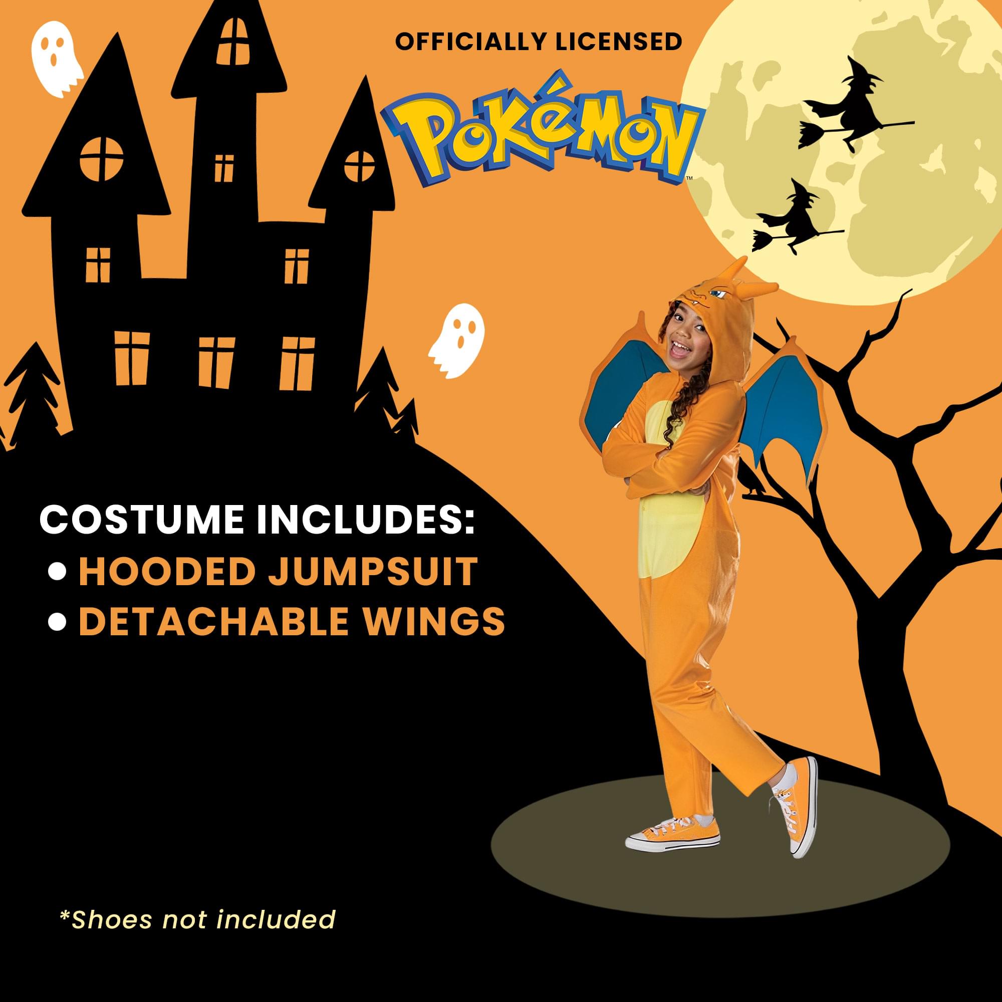 Pokemon Charizard Hooded Child Costume Jumpsuit