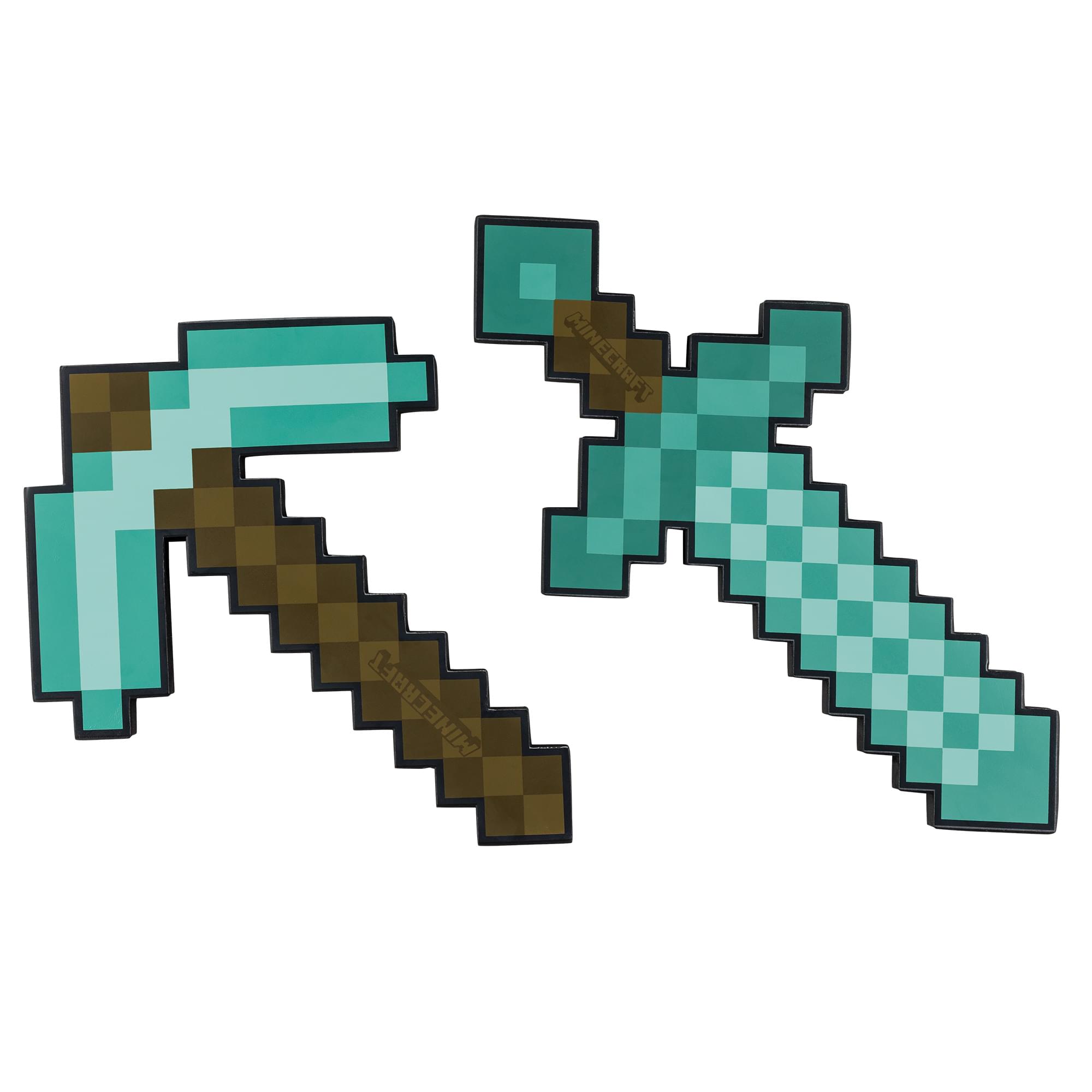 Minecraft Foam Sword and Pickaxe Costume Accessory Set