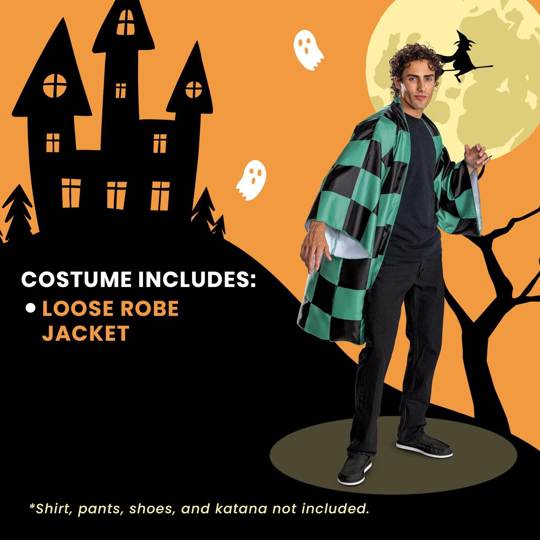 Demon Slayer Tanjiro Adult Costume Top