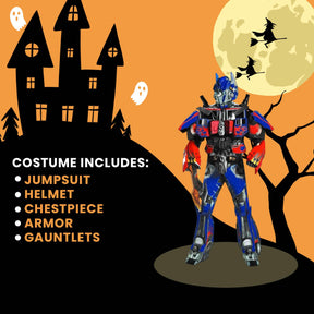 Transformers Optimus Prime Theatrical Costume w/Vacuform Helmet & Light Up Eyes Adult X-Large 42-46