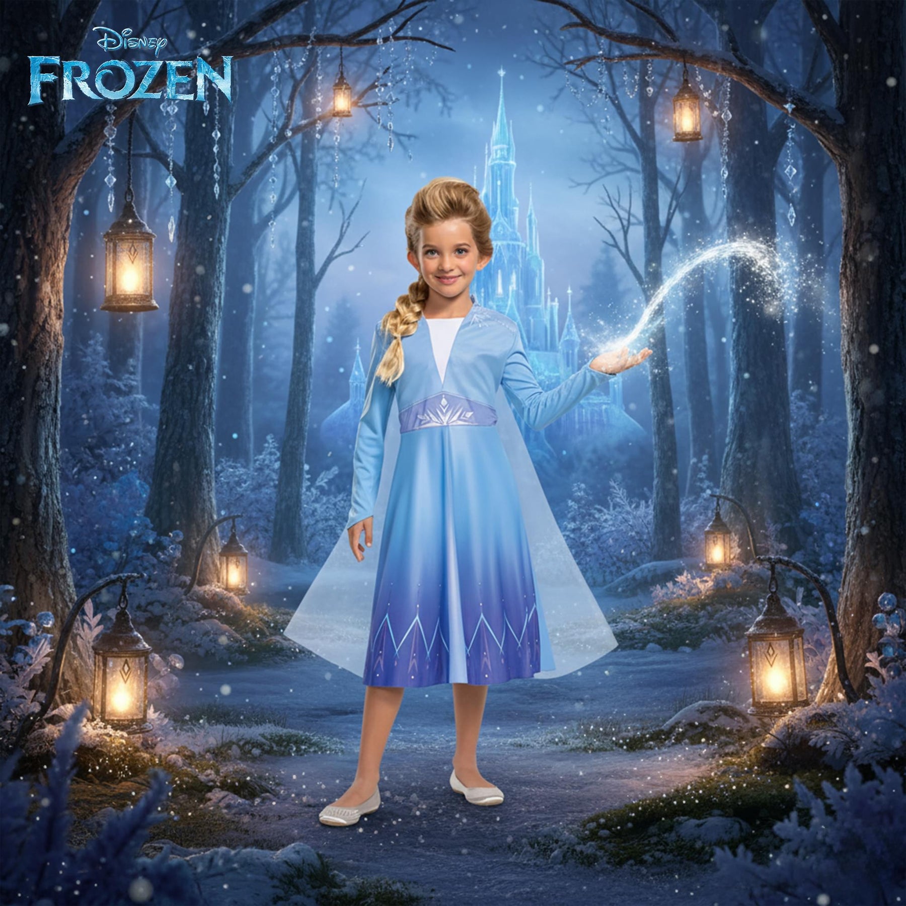 Disney Elsa Travelling Basic Plus Child Costume Medium