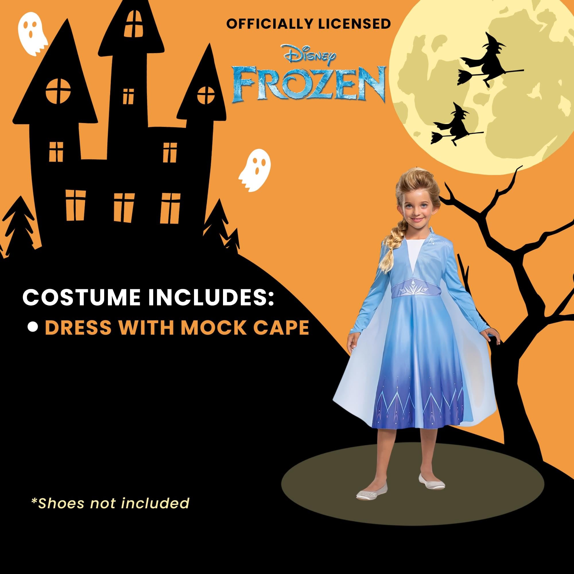 Disney Elsa Travelling Basic Plus Child Costume Medium