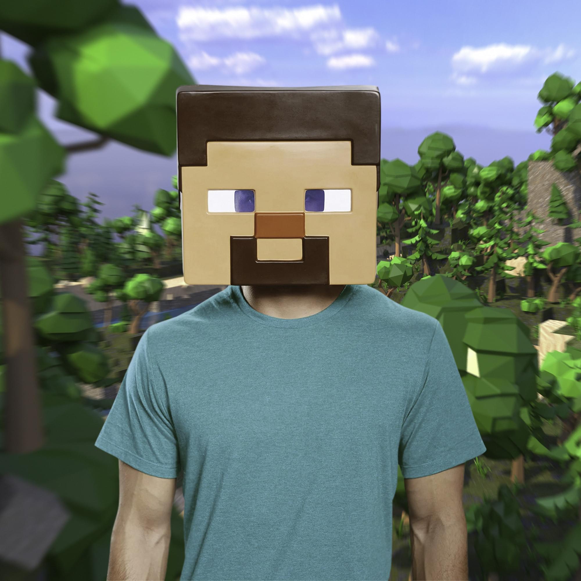 Minecraft Steve Adult Costume Mask | One Size Fits Most
