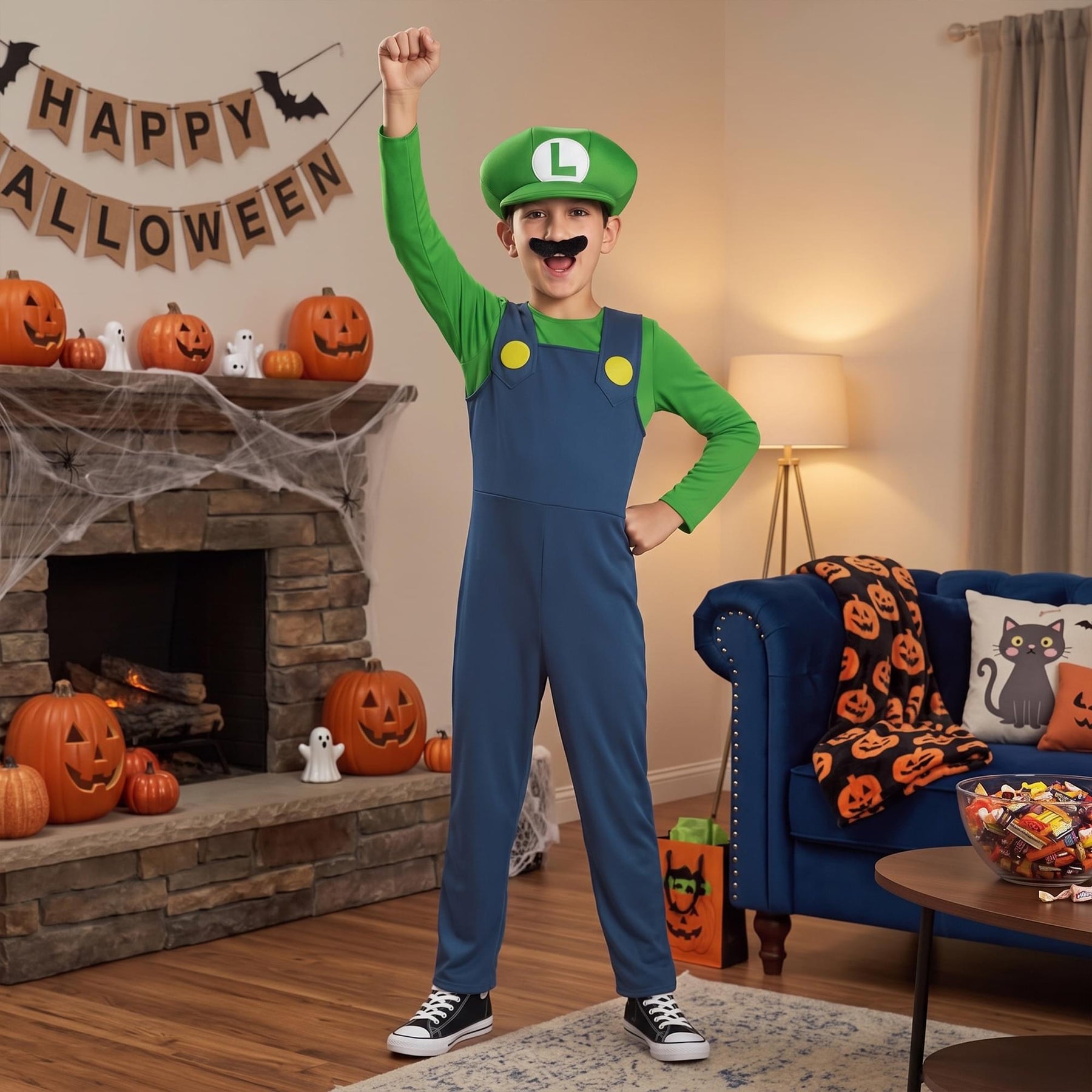 Nintendo Super Mario Bros Luigi Classic Child Costume