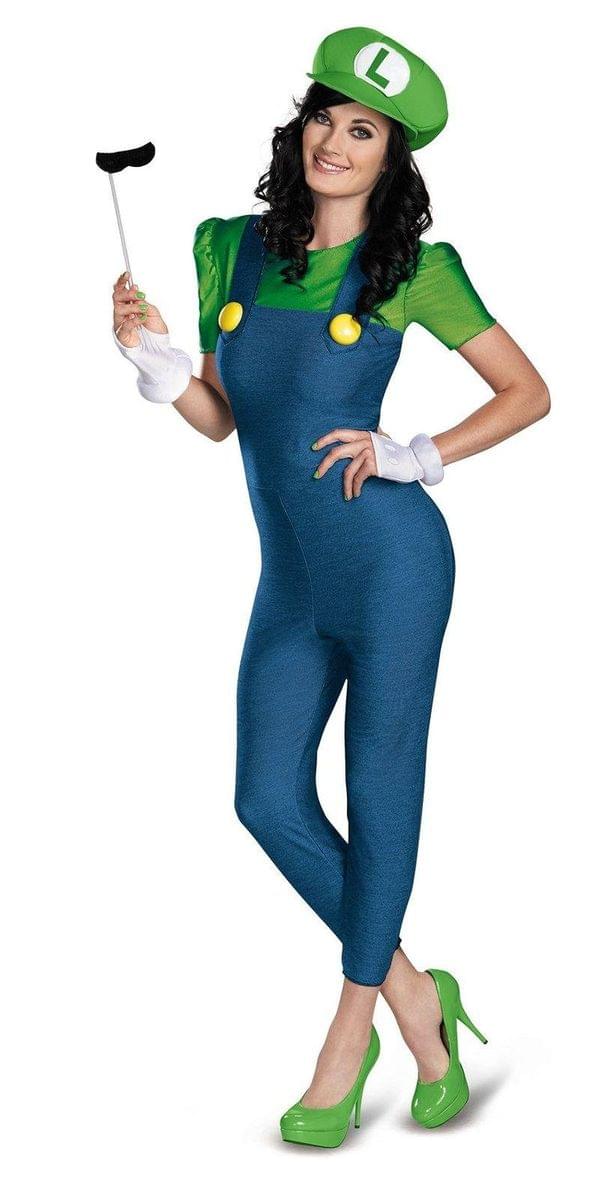 Nintendo Super Mario Bros. Luigi Deluxe Adult Female Costume