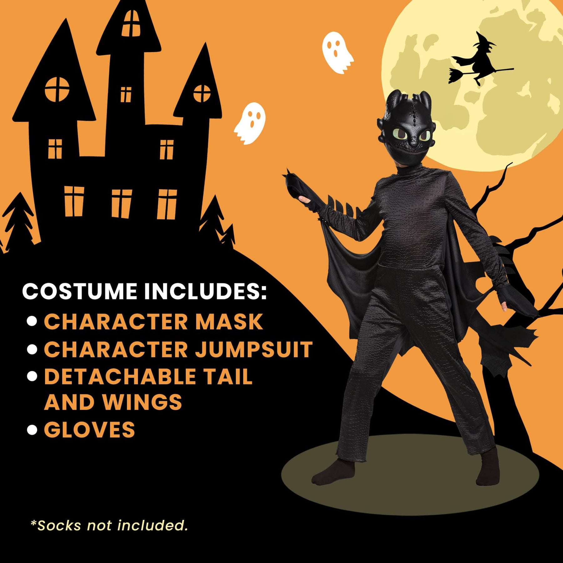 How To Train Your Dragon Toothless Deluxe Child Costume