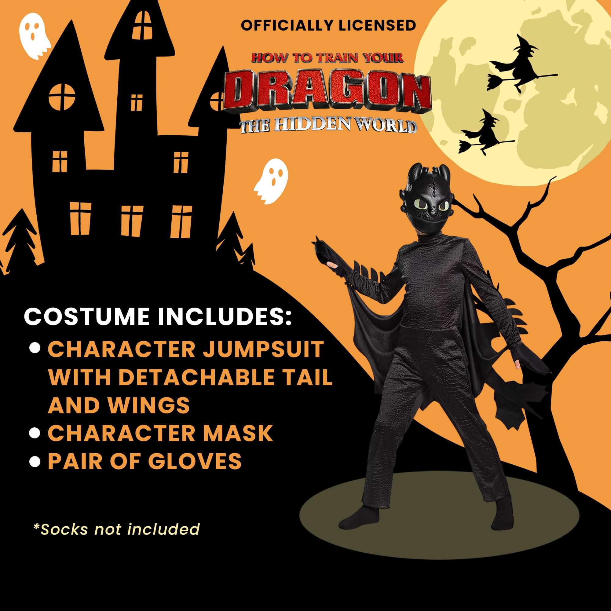 How To Train Your Dragon Toothless Deluxe Child Costume