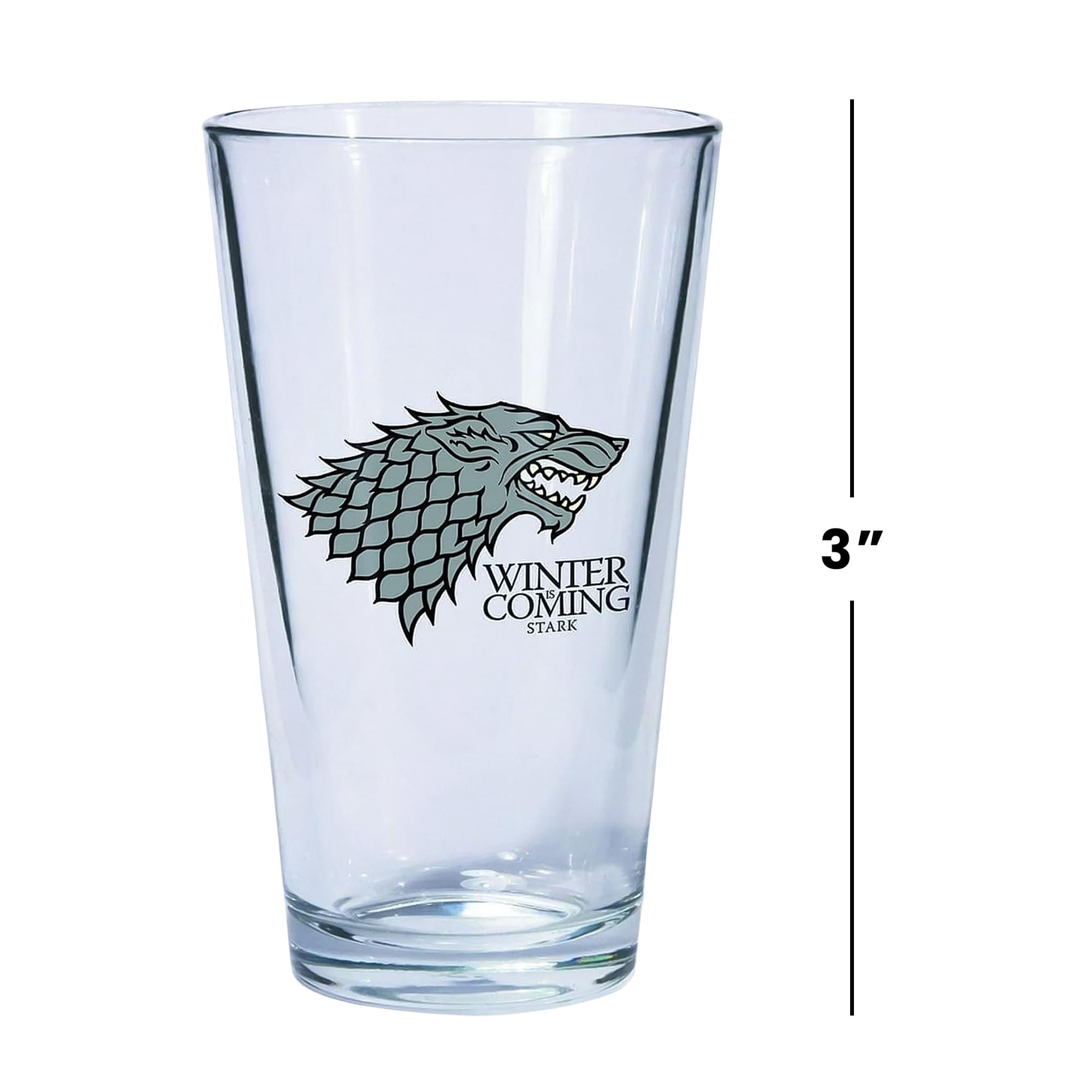 Game Of Thrones Pint Glass Set Of 2 Stark & Baratheon
