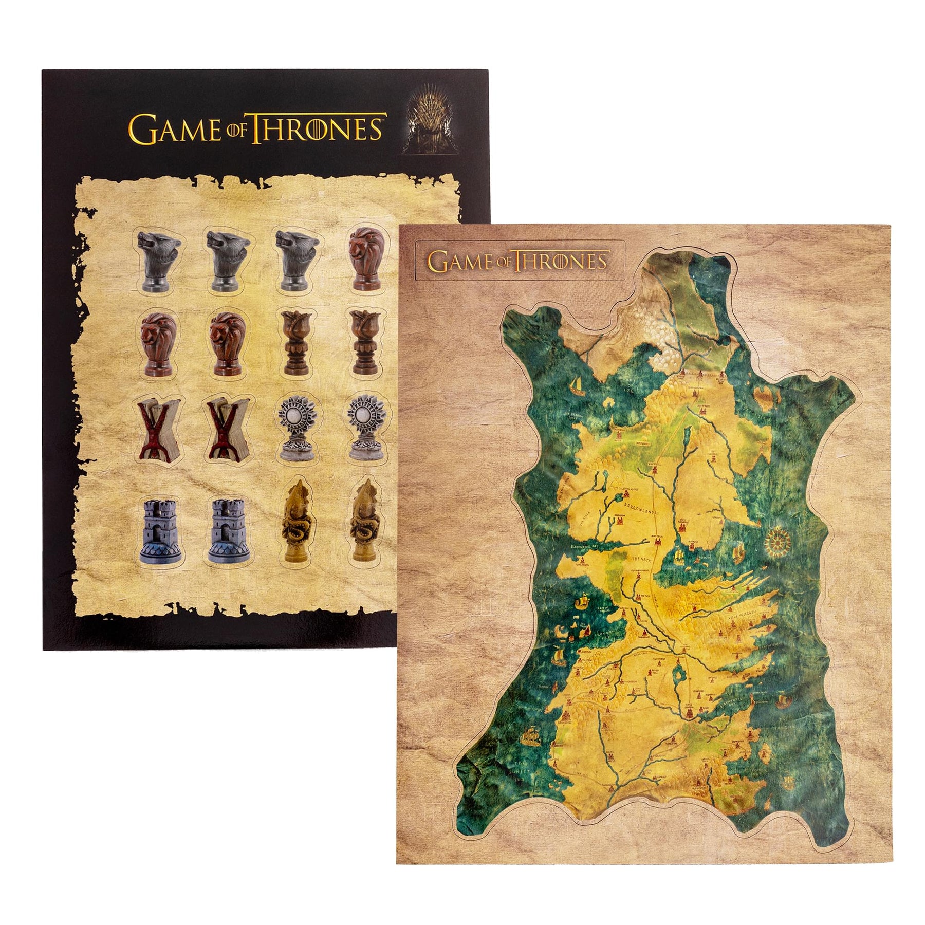 Game of Thrones Westeros Map and Markers Magnet Set