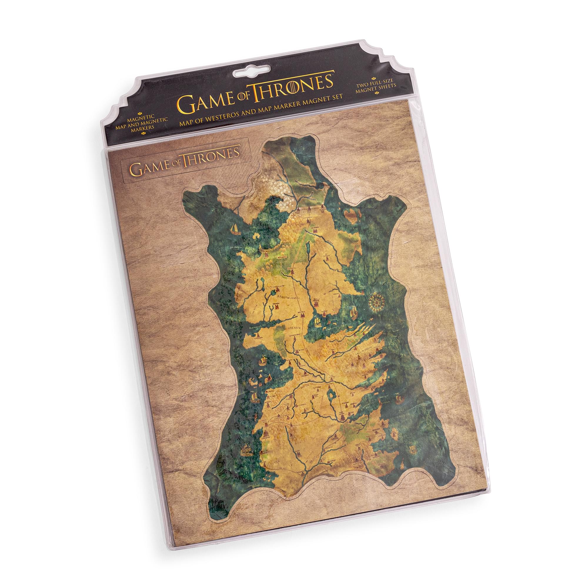 Game of Thrones Westeros Map and Markers Magnet Set
