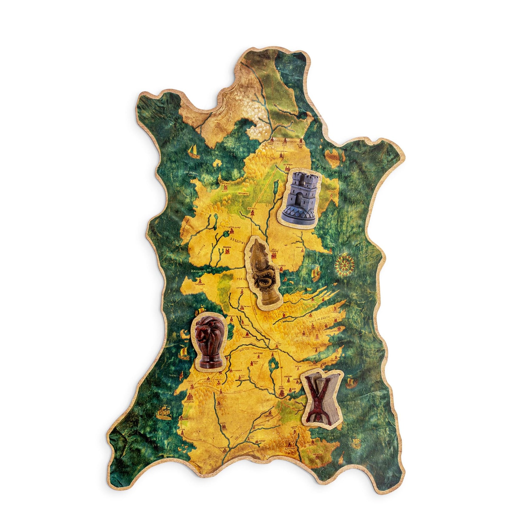 Game of Thrones Westeros Map and Markers Magnet Set