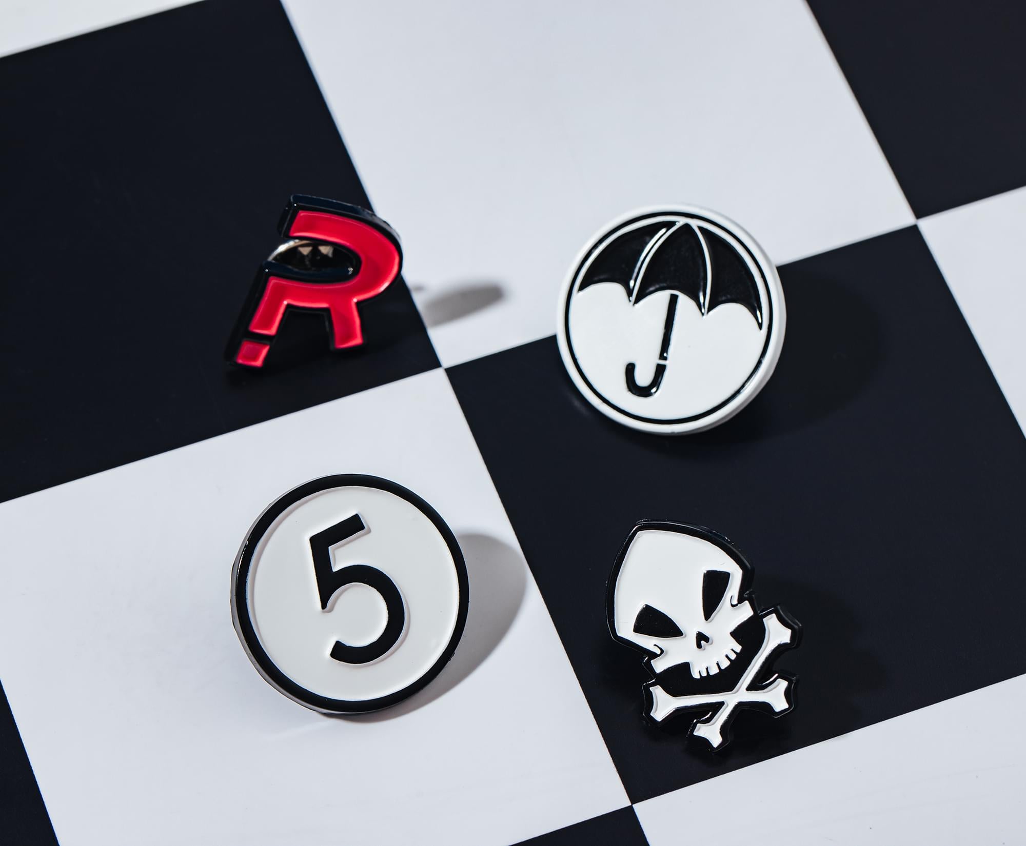 Umbrella Academy 4 Piece Enamel Pin Set