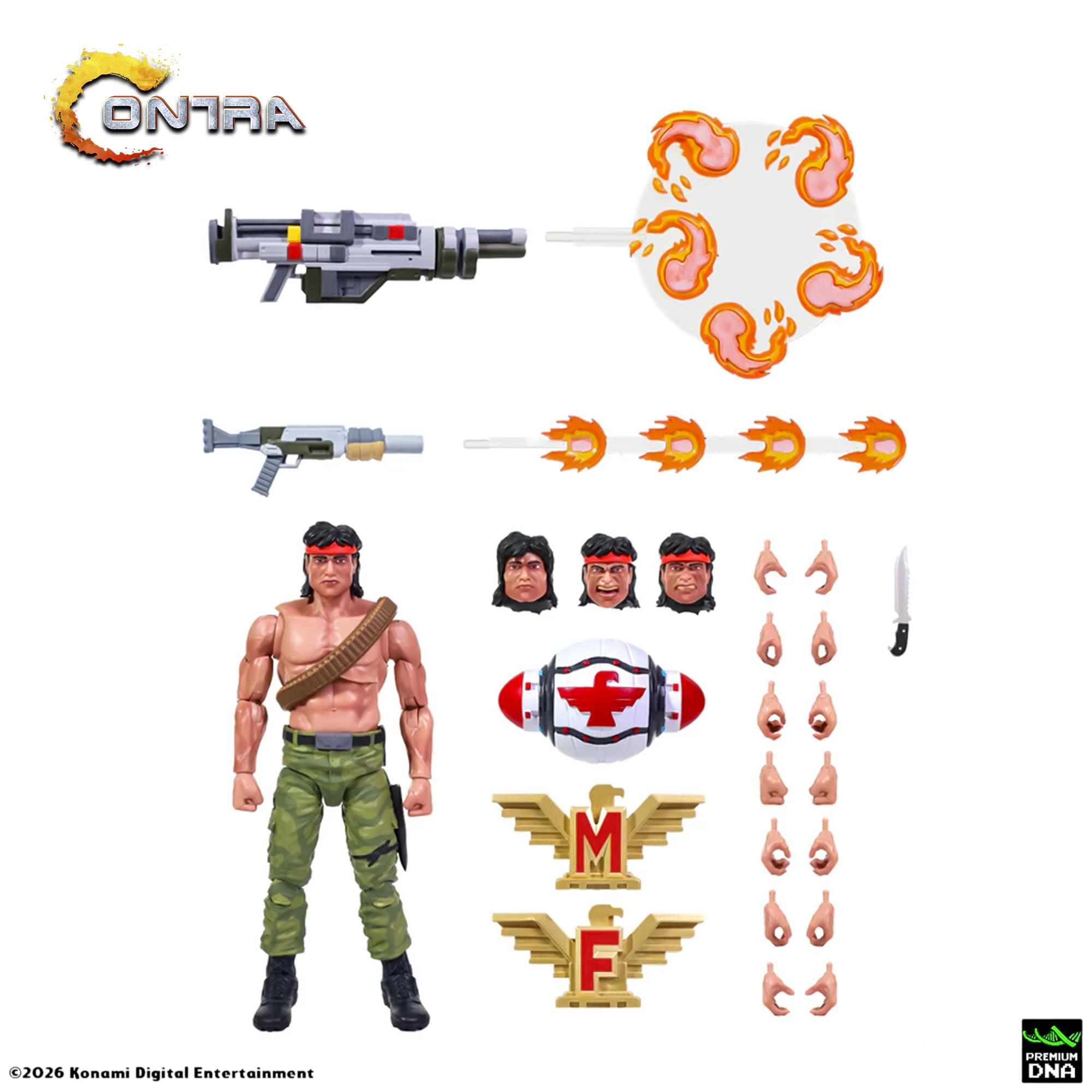 Contra Bill Rizer and Lance Bean Maximum Payload 1/12 Scale Action Figure Set