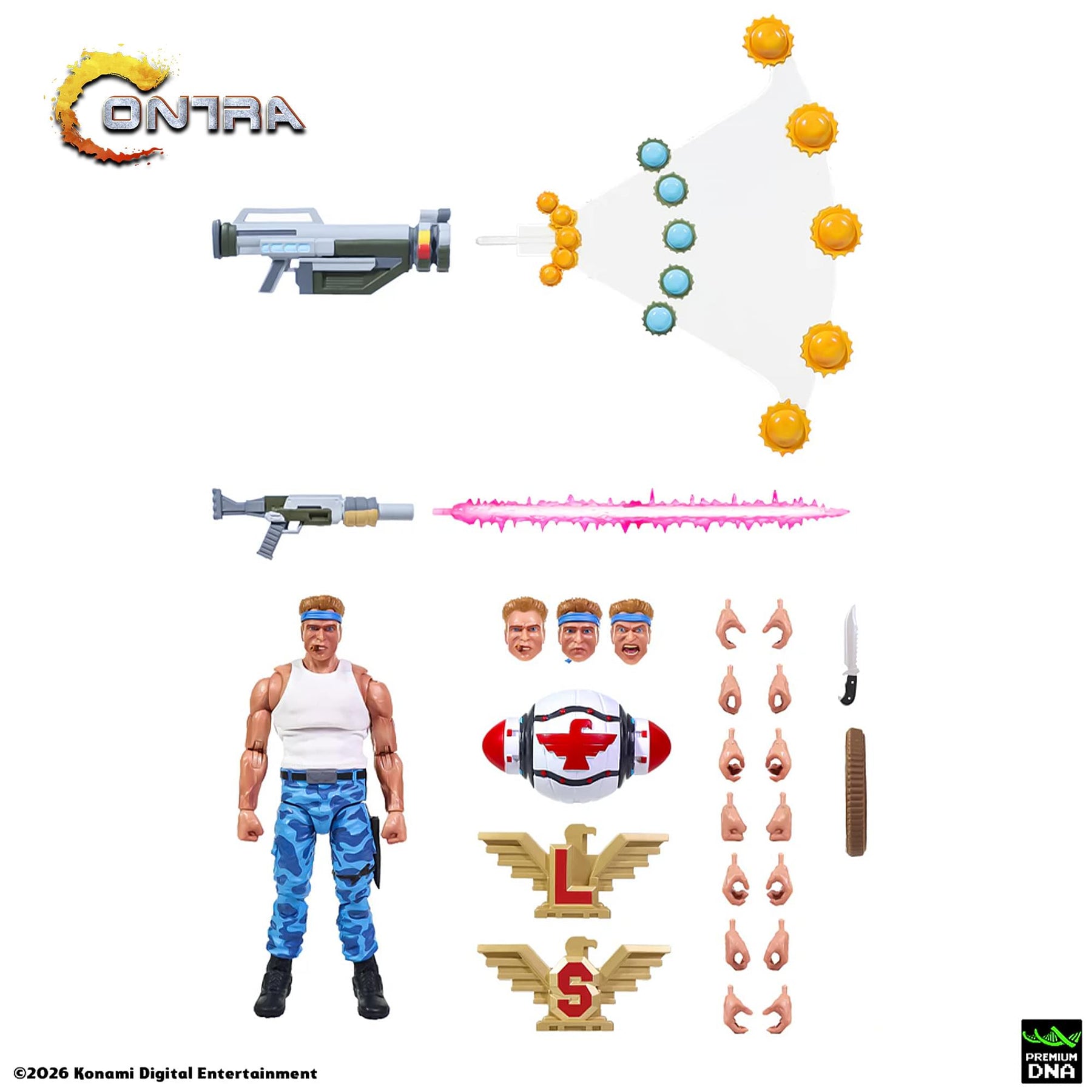 Contra (NES) - Bill Rizer MAXIMUM PAYLOAD 1/12 Scale Signature Series Action Figure Set