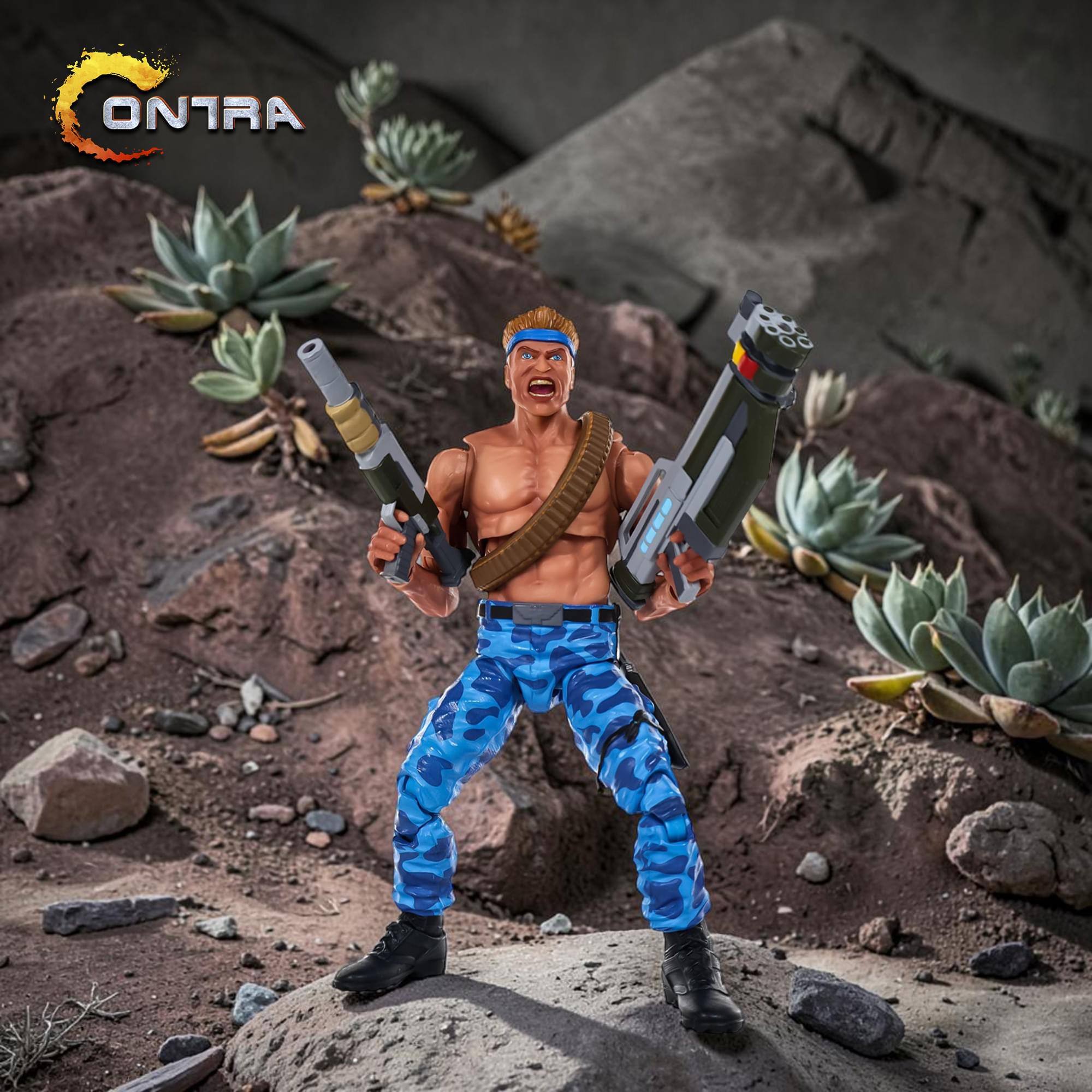 Contra (NES) - Bill Rizer MAXIMUM PAYLOAD 1/12 Scale Signature Series Action Figure Set