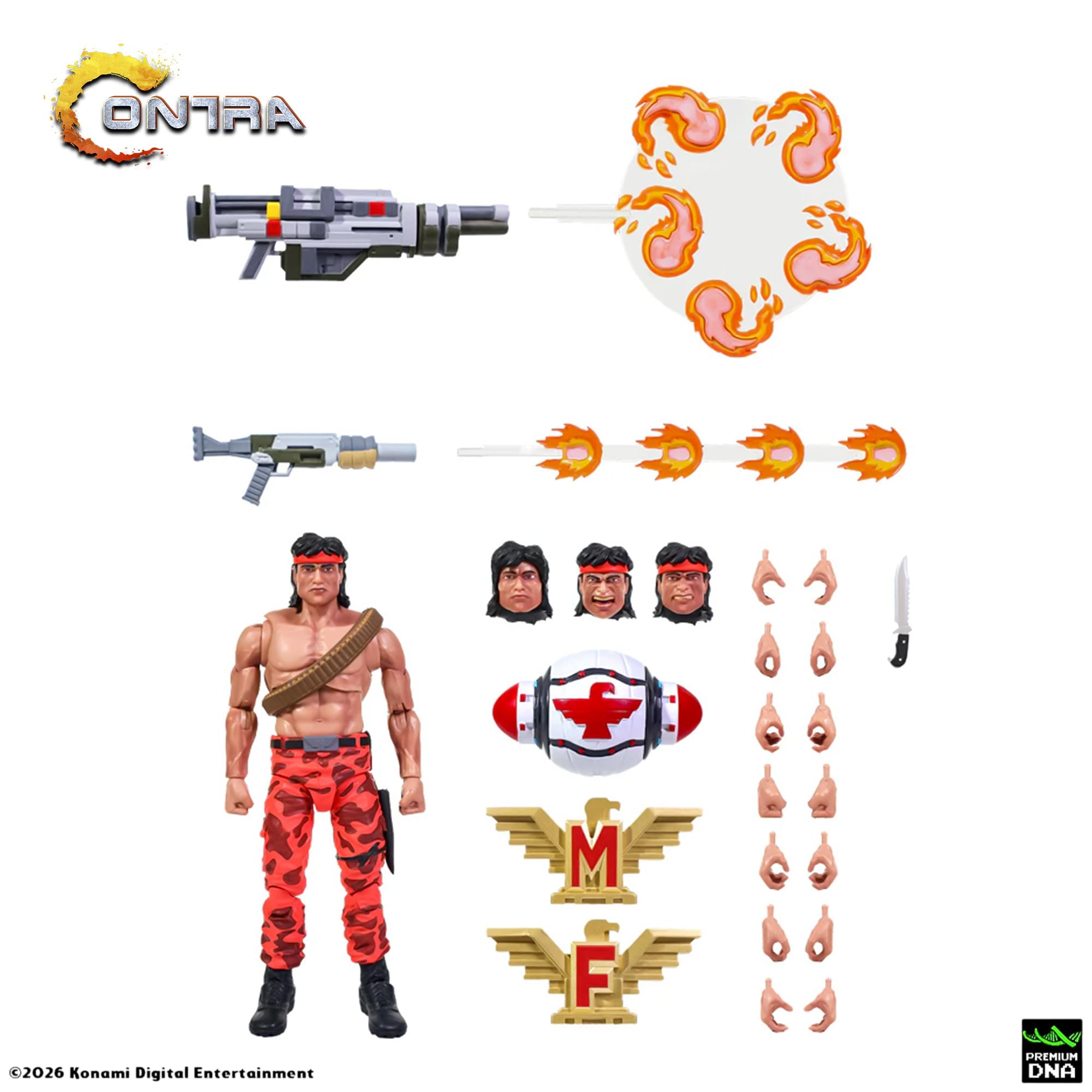 Contra (NES) - Lance Bean MAXIMUM PAYLOAD 1/12 Scale Signature Series Action Figure Set