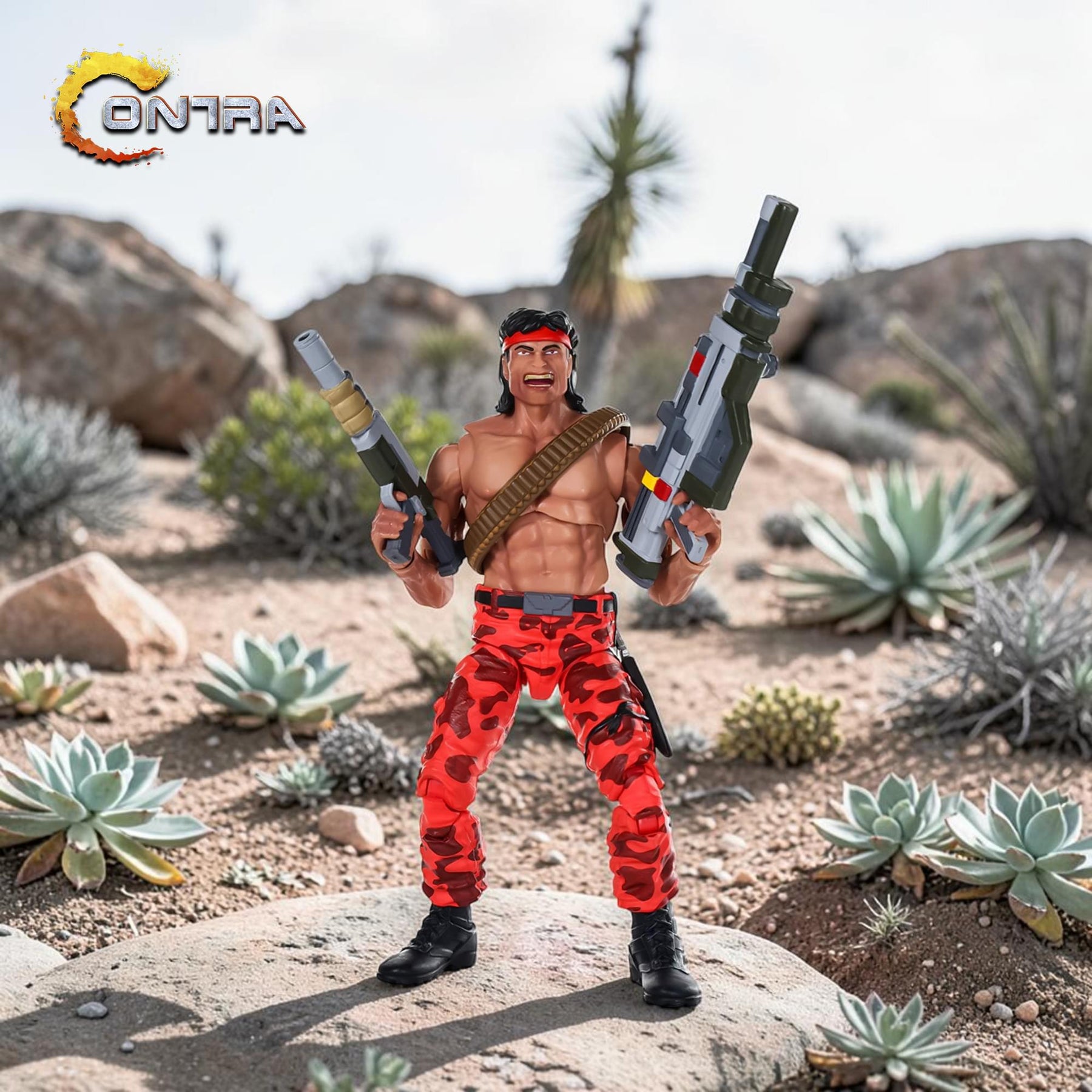 Contra (NES) - Lance Bean MAXIMUM PAYLOAD 1/12 Scale Signature Series Action Figure Set