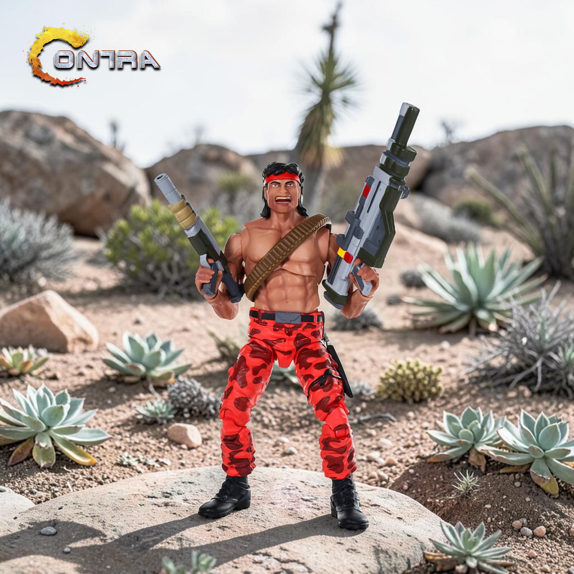 Contra (NES) - Lance Bean MAXIMUM PAYLOAD 1/12 Scale Signature Series Action Figure Set